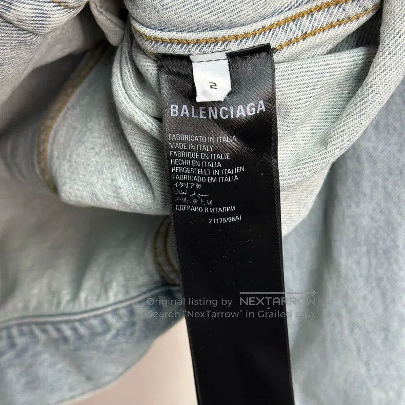 Balenciaga Balenciaga Flame Lettering Denim Jacket Size US M / EU 48-50 / 2 - 4 Thumbnail