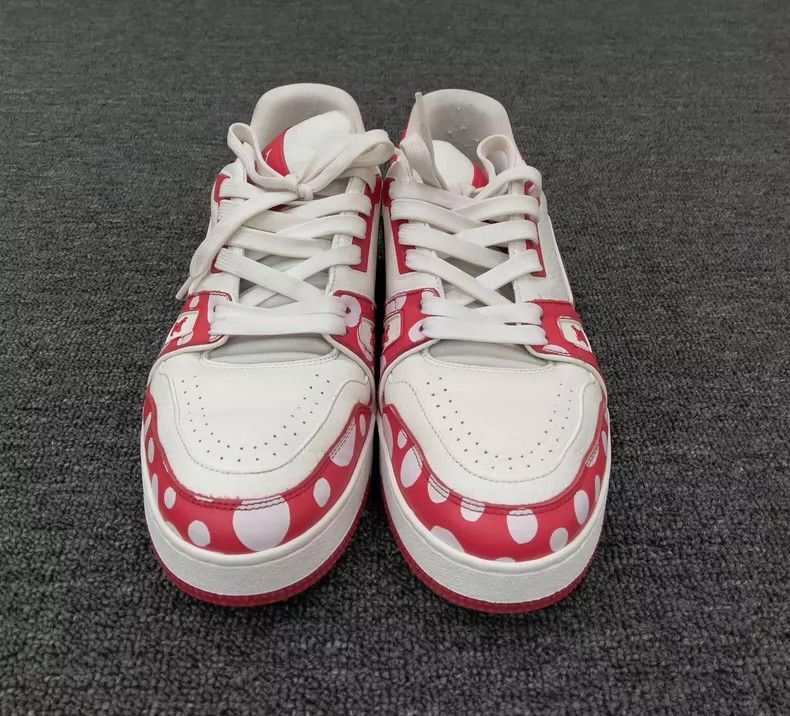 Louis Vuitton Louis Vuitton Louis Vuitton Trainer Sneakers in Red and Wh Size US 8.5 / EU 41-42 - 2 Thumbnail