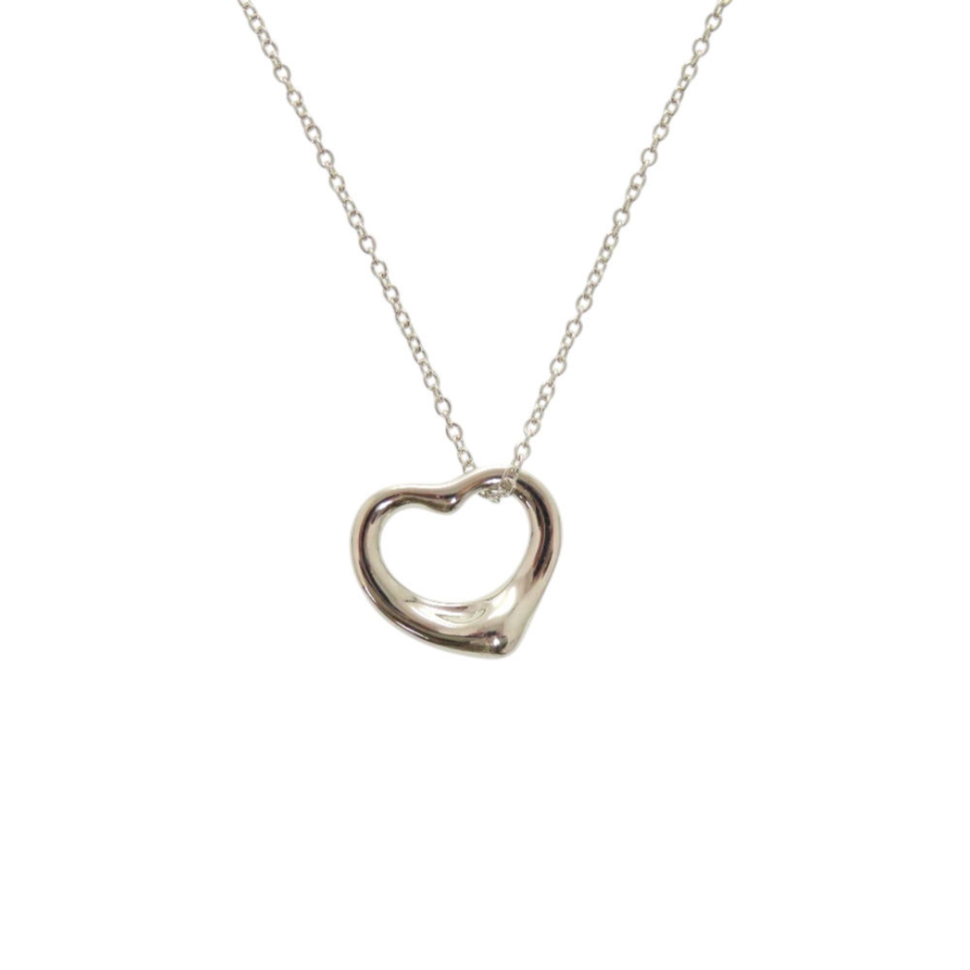 Excellent condition Tiffany Open Heart Elsa Peretti Sterling Silver Necklace 1082