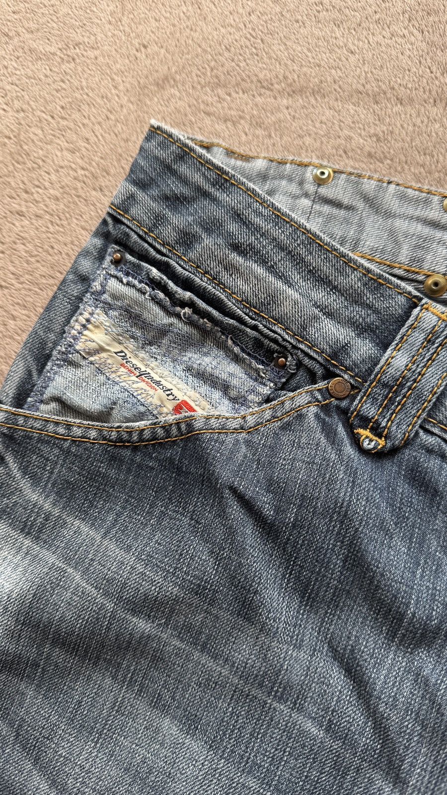 Le Grande Bleu (L.G.B.) Diesel Y2K vintage faded washed denim distressed jeans Size US 32 / EU 48 - 6 Thumbnail