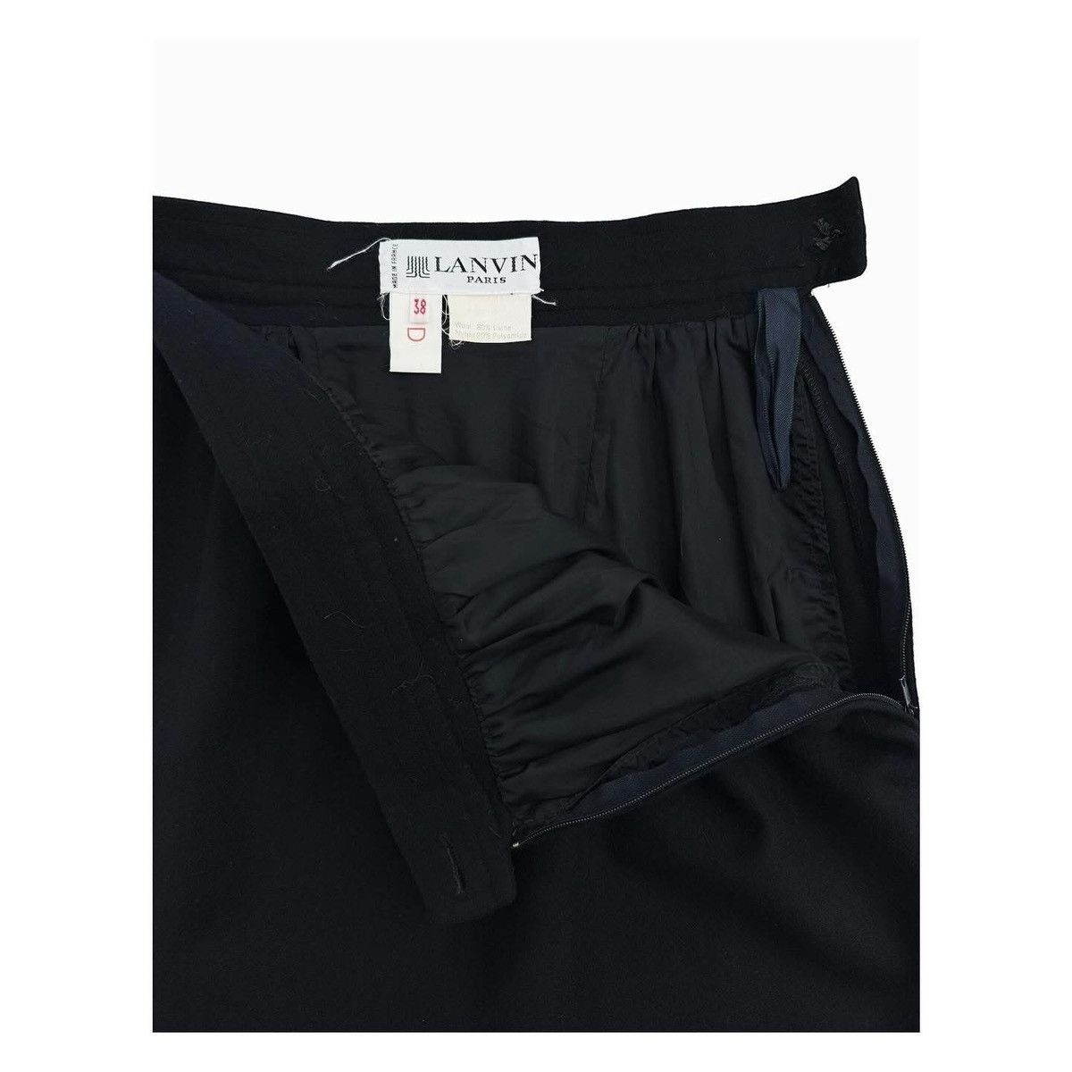 Lanvin × Vintage Vintage Lanvin 70’s Wool Skirt Size 25" / US 0 / IT 36 - 3 Thumbnail