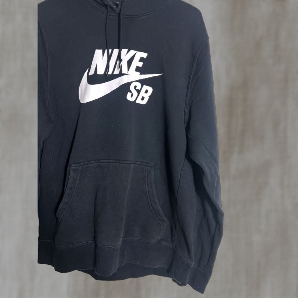 Nike Nike SB Icon Hoodie Men L Black Pullover Fleece Logo Graphic Print Cut Crew Neck Pockets Skateboarding Size US L / EU 52-54 / 3 - 1 Thumbnail