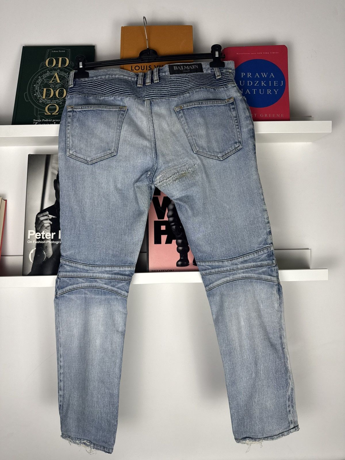 Balmain Balmain Paris Denim Iconic Grail Biker Pants designer hype Size US 31 - 2 Thumbnail