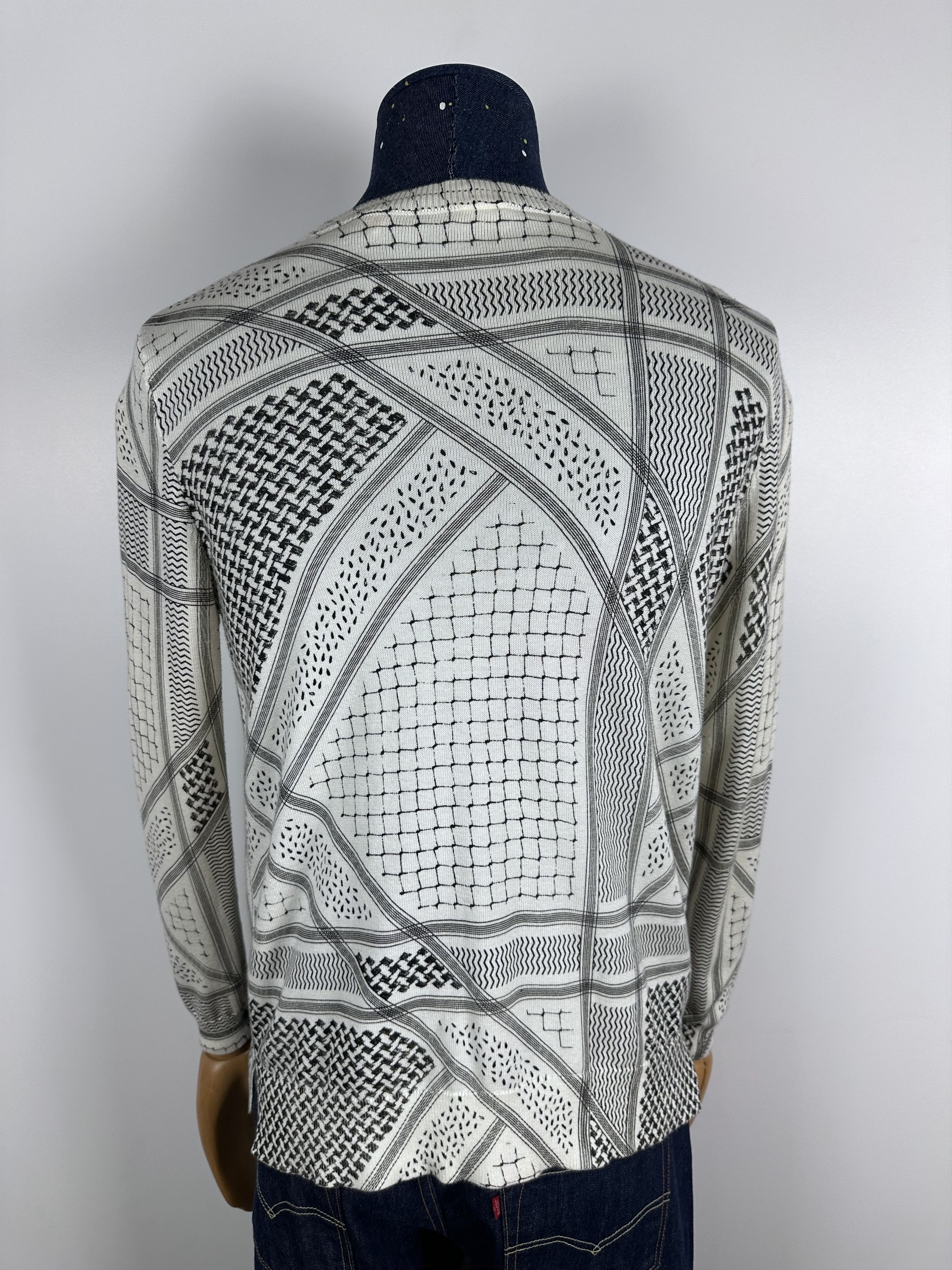 Lacoste Lacoste Live Sweater Pullover White Black Size S Cotton Size US S / EU 44-46 / 1 - 6 Thumbnail
