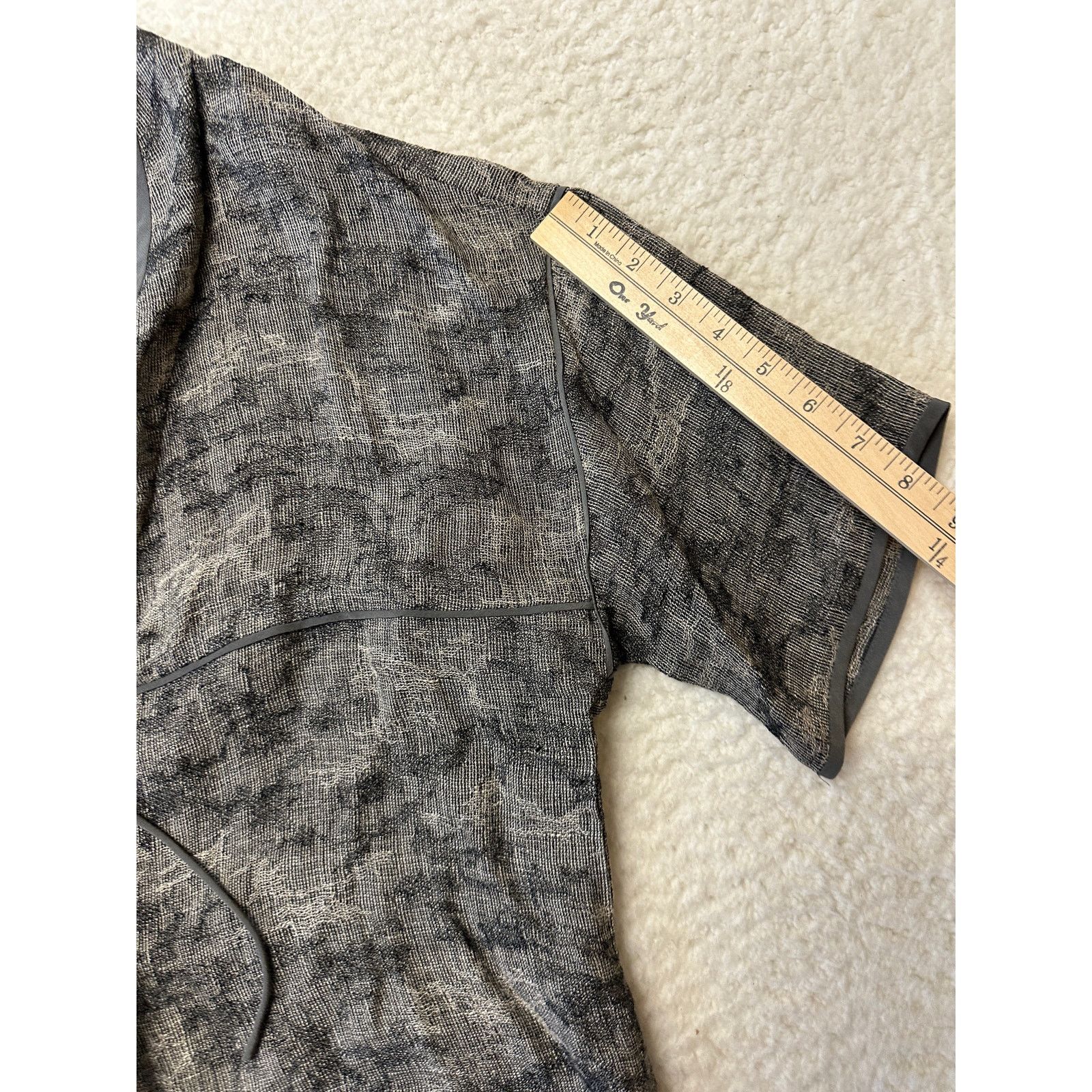 Eileen Fisher Eileen Fisher Tie Front Gauze Jaquard Jacket Small Petite Size S / US 4 / IT 40 - 6 Thumbnail