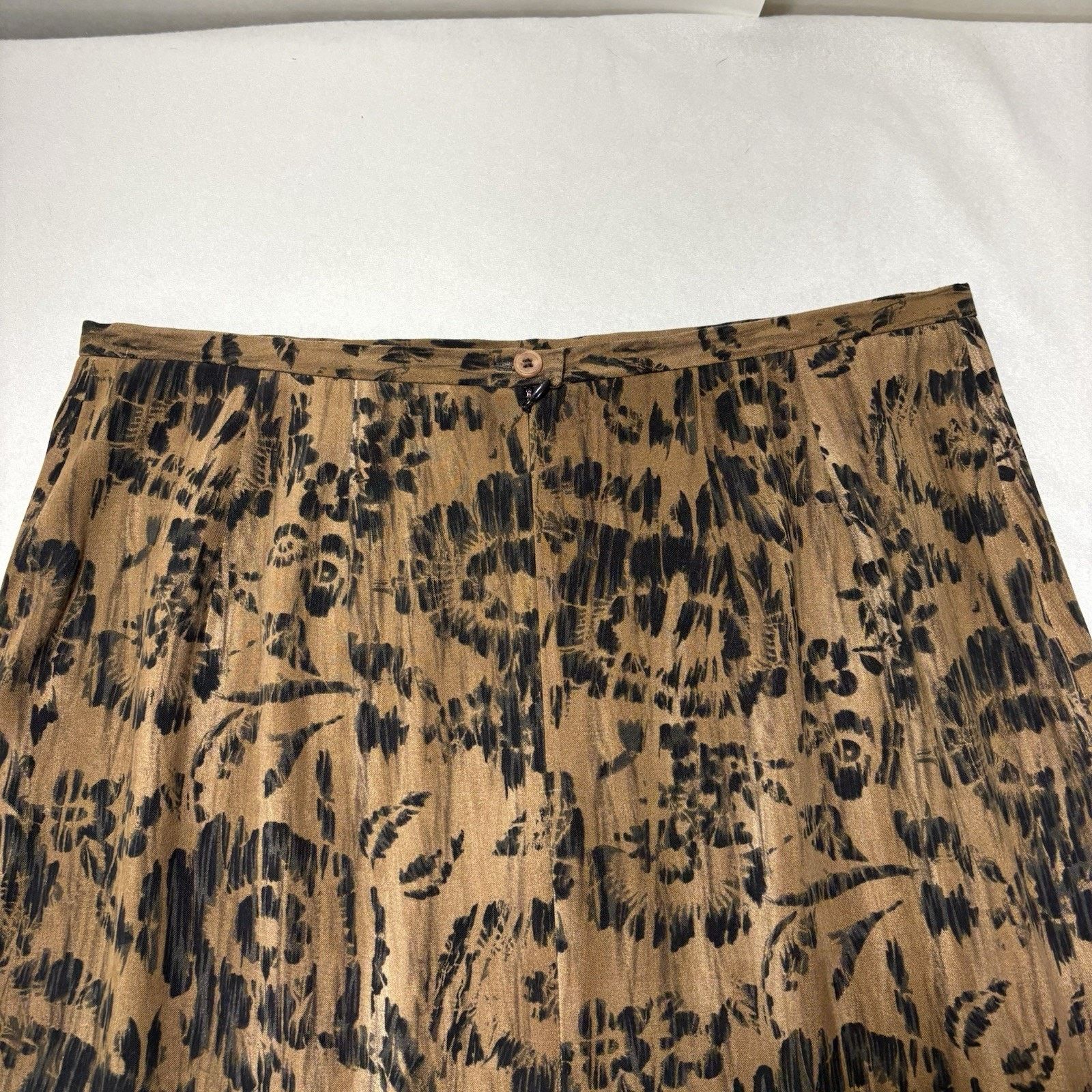 Harve Benard Harve Benard 12 Pencil Skirt Brown + Black Floral Patterned Size 34" / US 12 / IT 48 - 7 Thumbnail