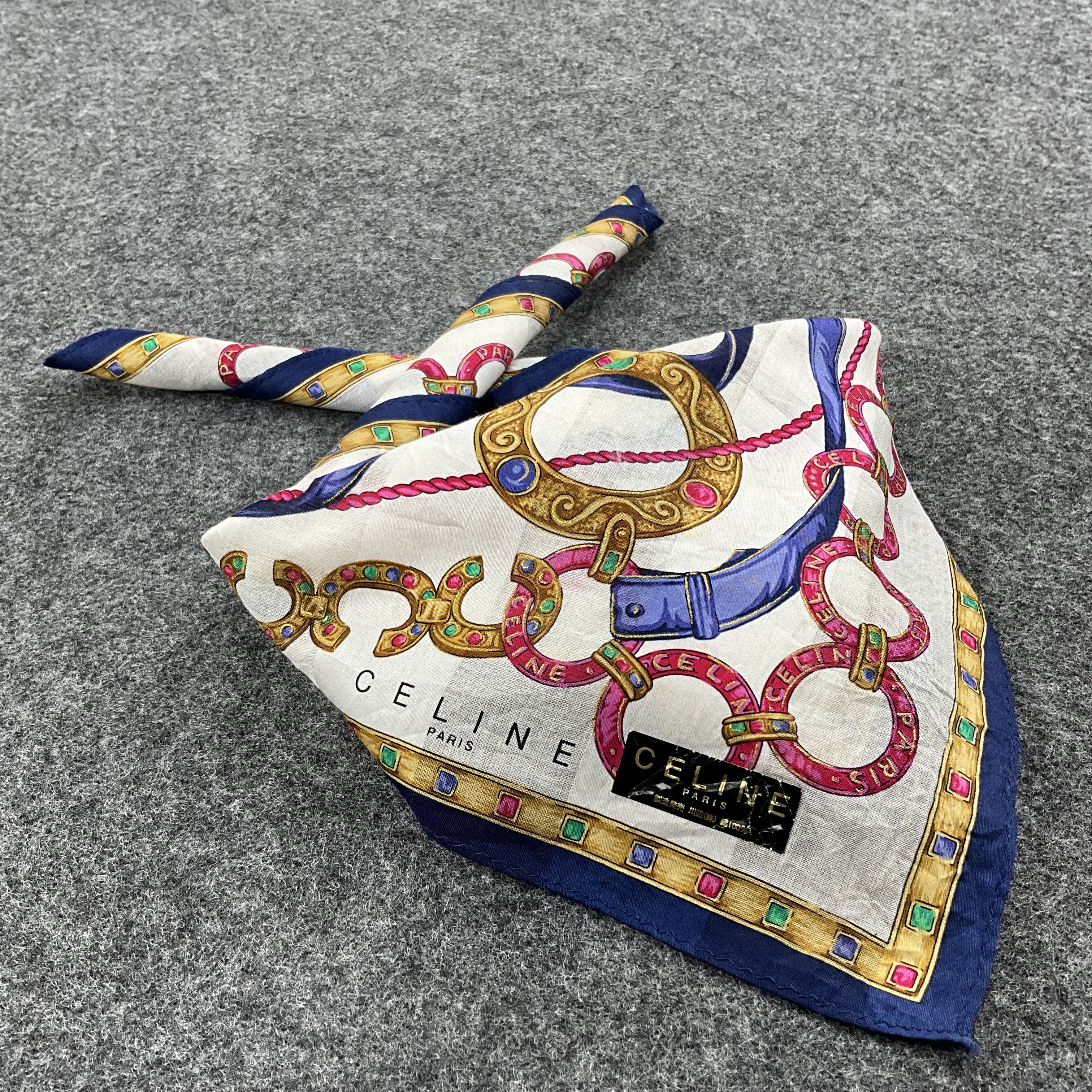 Vintage Celine Handkerchief / Bandana / Neckerchief B072 Size ONE SIZE - 7 Thumbnail