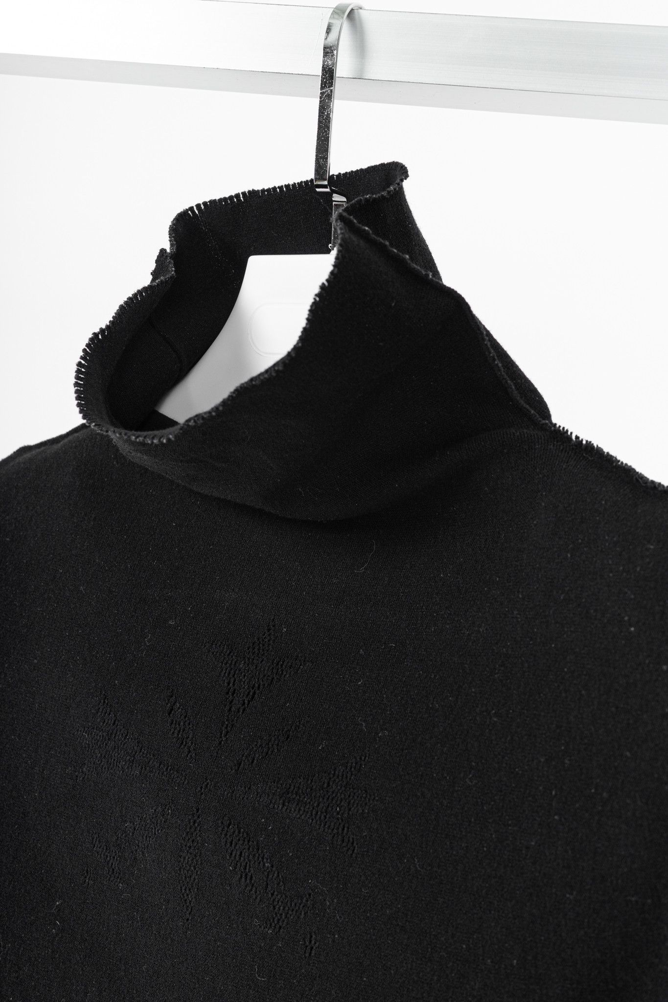 Issey Miyake Issey Miyake Fete A-Poc Black Knit Pointelle Turtleneck Size S / US 4 / IT 40 - 7 Thumbnail