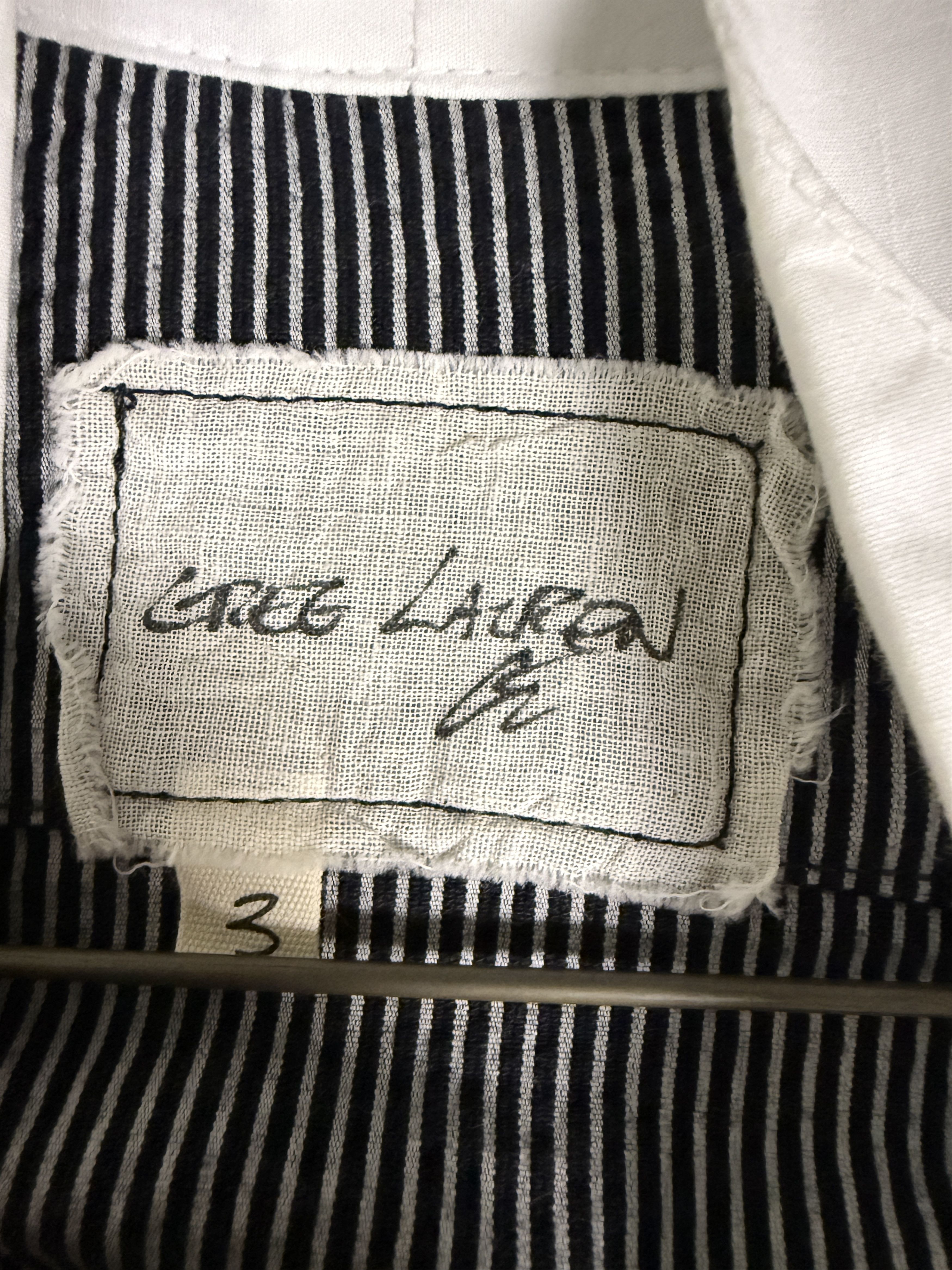 Greg Lauren $950 Greg Lauren Black/White Pinstripe Winged GL1 Size US L / EU 52-54 / 3 - 7 Thumbnail