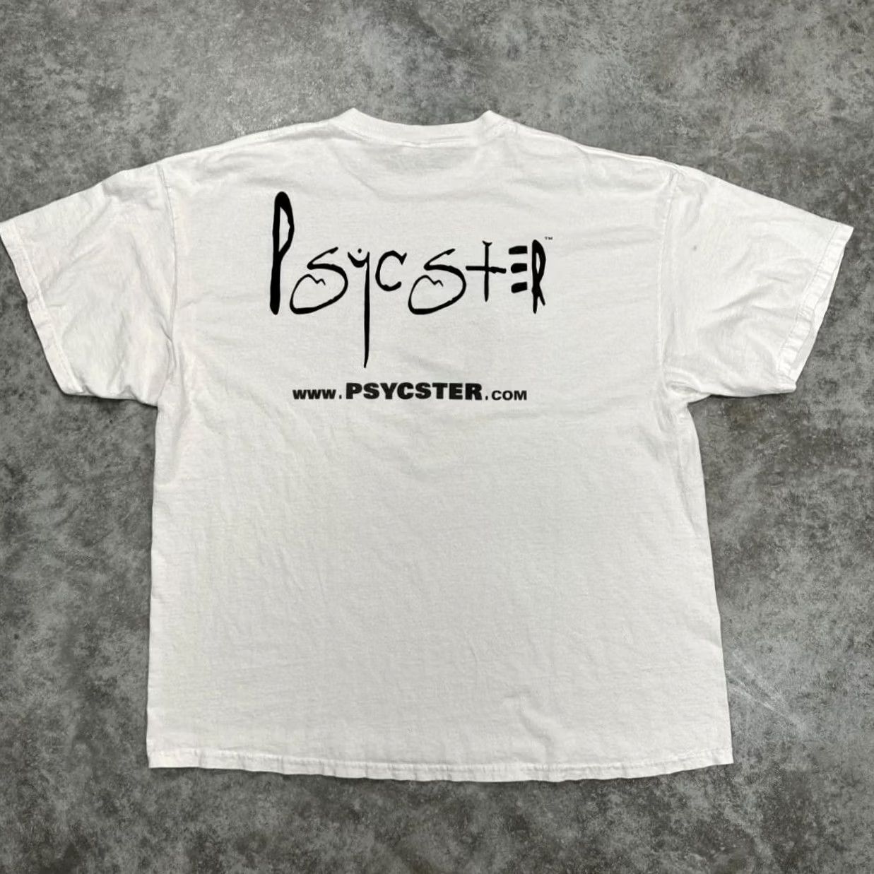 Delta PSYCSTER Long Term Records Shirt Mens XL White Graphic Clown Tee Back Hit Size US XL / EU 56 / 4 - 4 Thumbnail