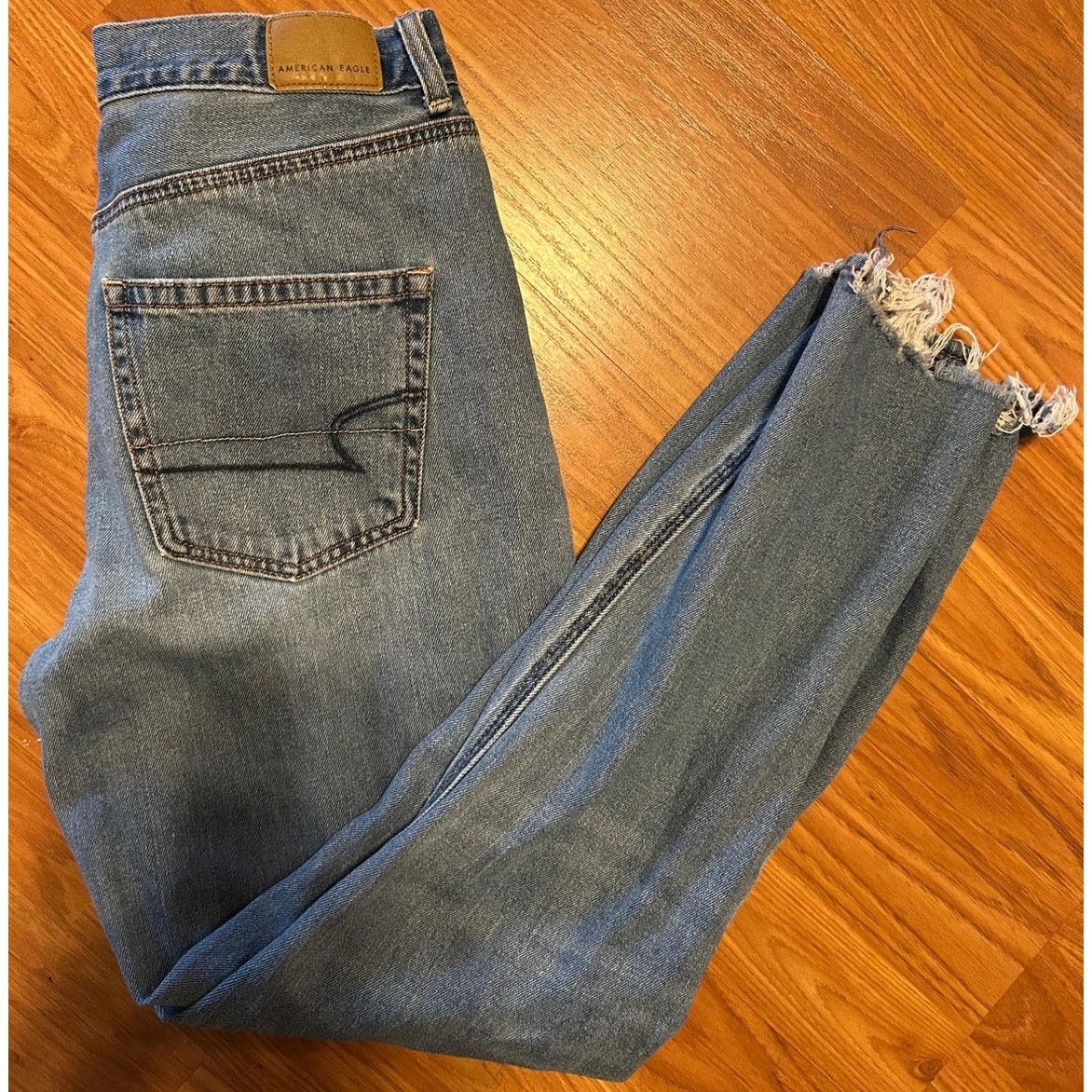 American Eagle Outfitters American Eagle Distressed Acid Wash Jeans - Size 6 Size 28" / US 6 / IT 42 - 3 Thumbnail