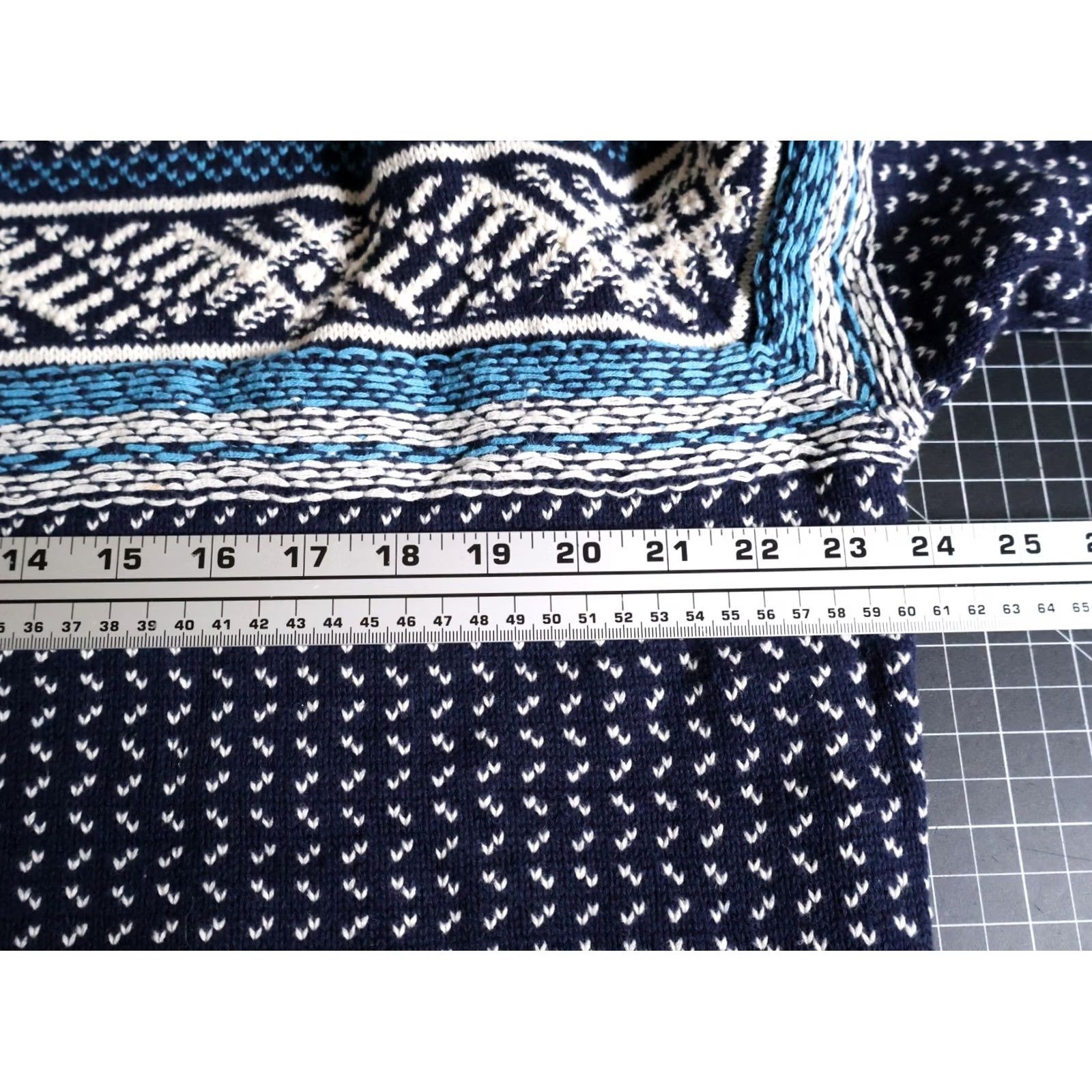 Merona Merona Birdseye Pattern Sweater Men's XL Dark Blue Crewneck Knit Geometric Preppy Retro Ski Casual Pullover Knit Heavyweight Regular Cardigan? Size US XL / EU 56 / 4 - 5 Thumbnail