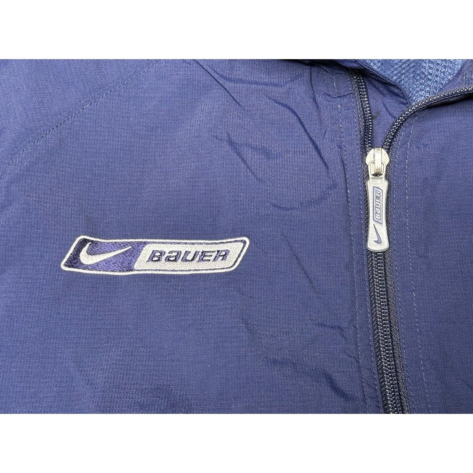 Nike × Vintage Vintage Y2K Nike Bauer Full Zip Lined Windbreaker Jacket 2XL Size US XXL / EU 58 / 5 - 4 Thumbnail