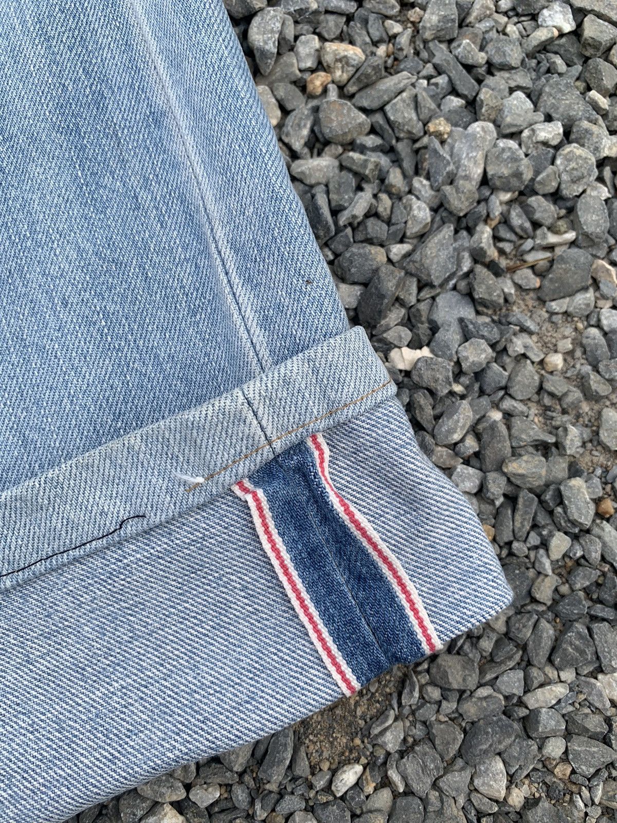 Kapital VINTAGE EDWIN 505X SELVEDGE FADED BAGGY DISTRESSED DENIM Size US 32 / EU 48 - 9 Thumbnail