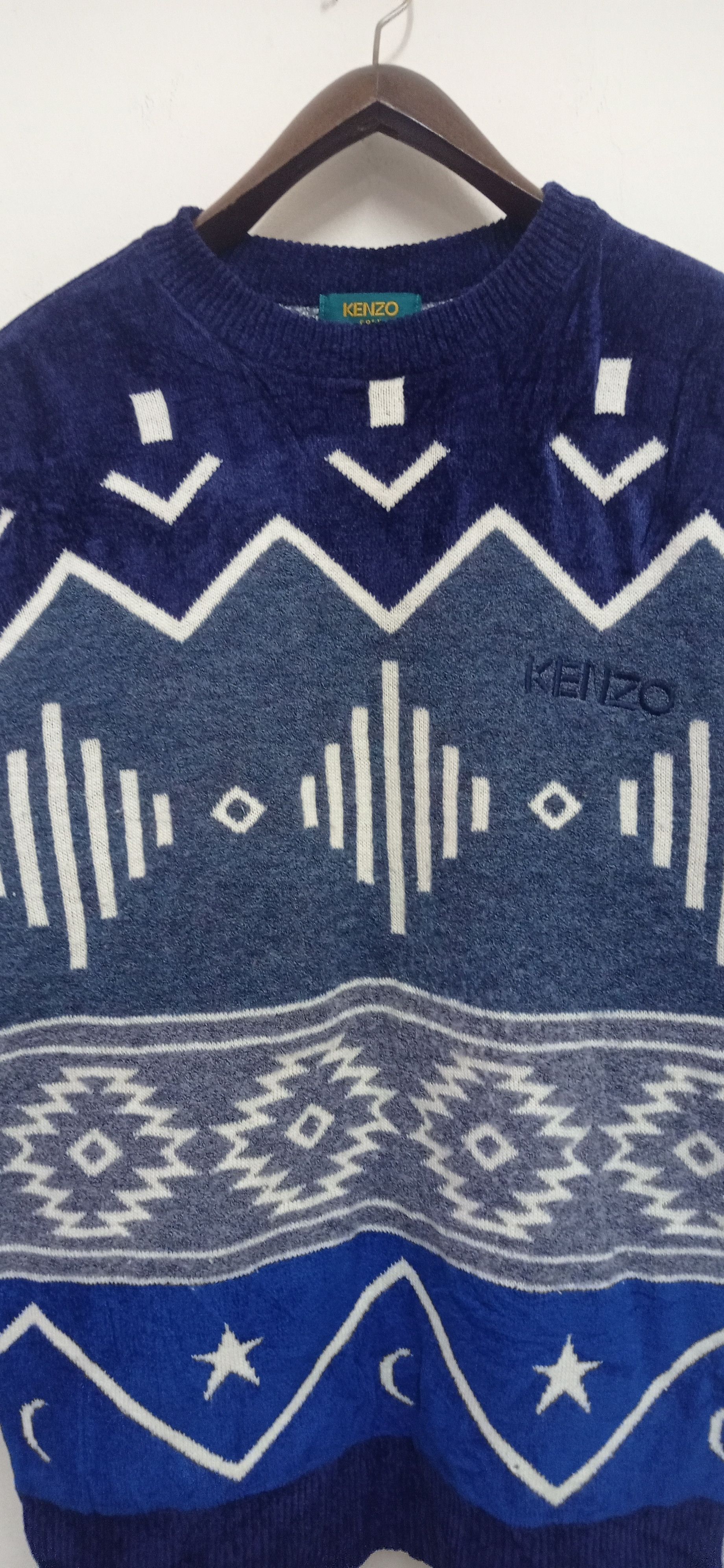 Kenzo Vintage 90s Kenzo Homme Native Navajo Knit Sweater Size US L / EU 52-54 / 3 - 5 Thumbnail