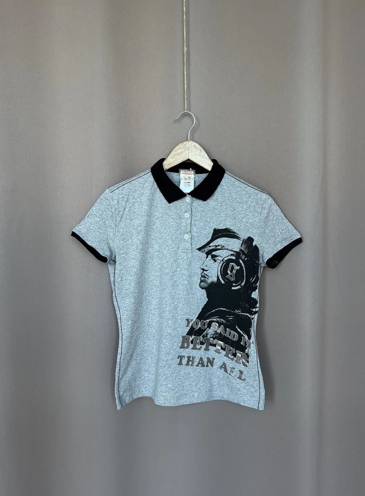 John Galliano John Galliano Big Logo Polo Shirt Womens Size S Short Sleeve Size S / US 4 / IT 40 - 1 Thumbnail
