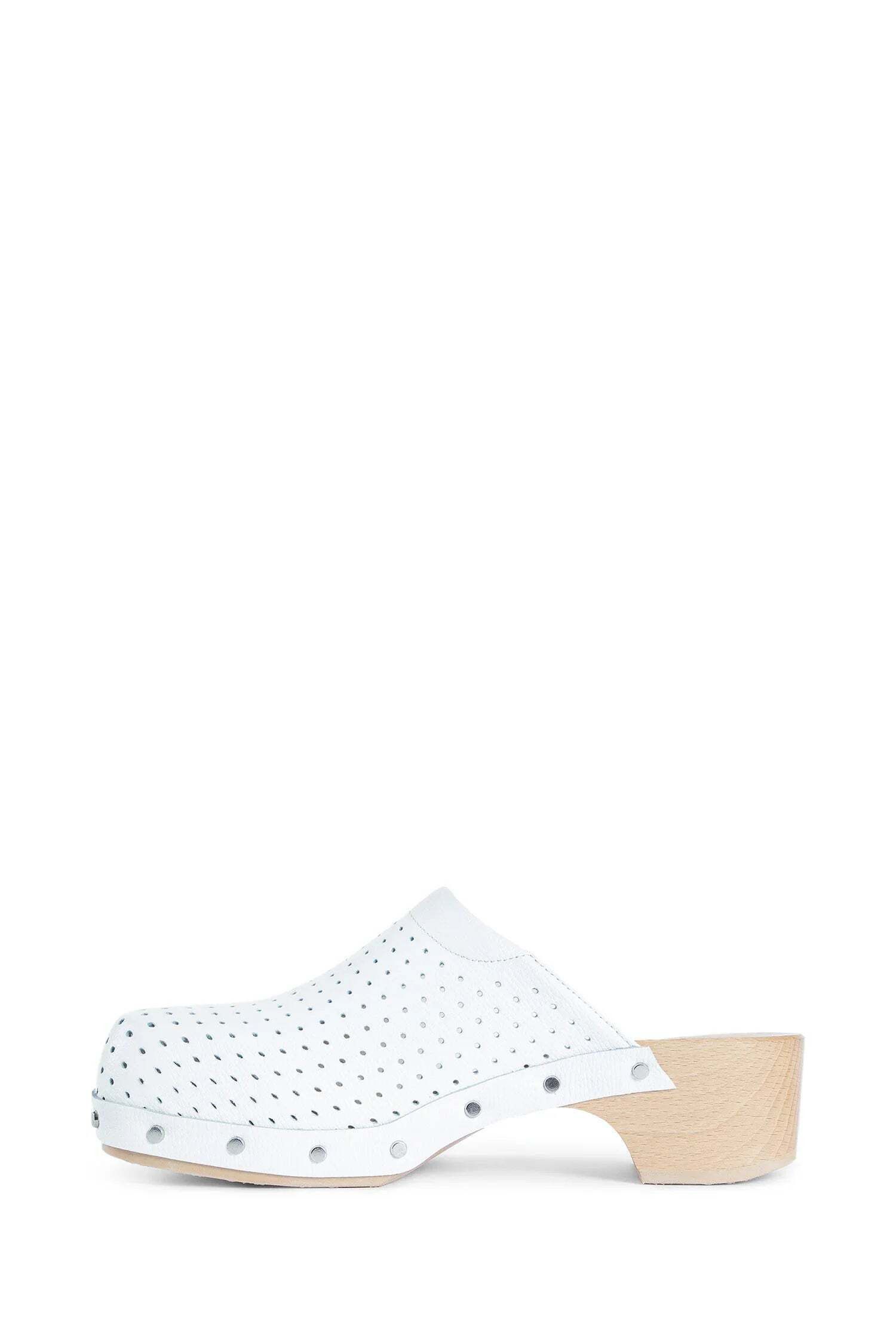 Balenciaga o1tr1nto0526 Scholl 40mm Clog Mules in White Size US 11 / IT 41 - 4 Thumbnail