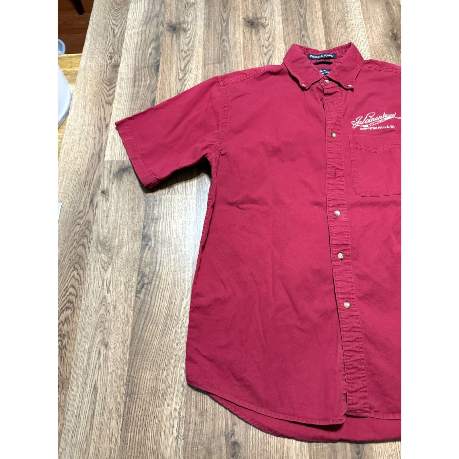 Chippewa Devon & Jones Shirt M Button Up Red Leinenkugel Brewing Co. Chippewa Falls, WI Size US M / EU 48-50 / 2 - 3 Thumbnail