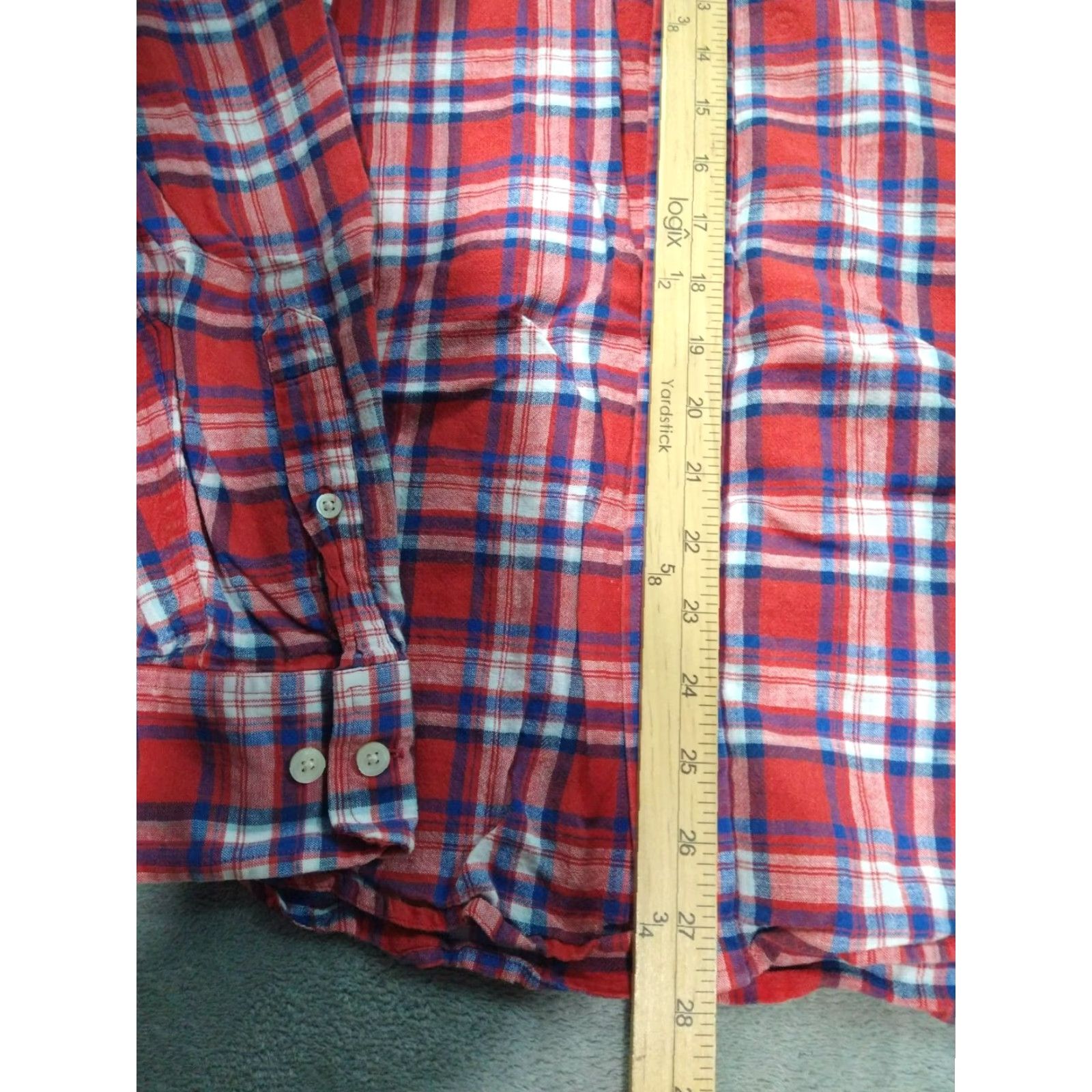 Banana Republic Banana Republic Shirt Mens Medium Red Plaid Linen Blend Button Up Long Sleeve Size US M / EU 48-50 / 2 - 4 Thumbnail