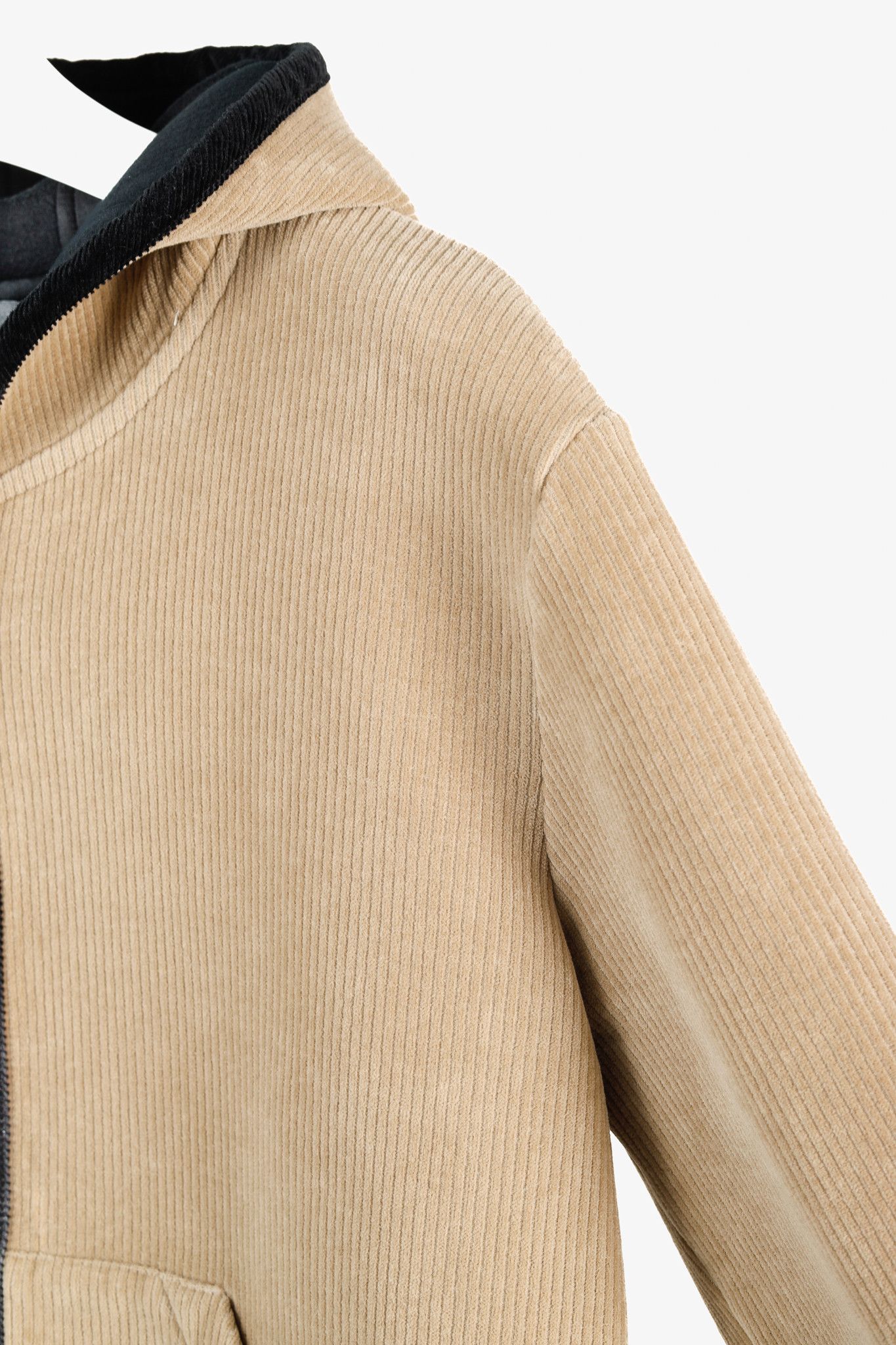 Fendi Fendi Tan Corduroy Logo-Embossed Zip Hooded Jacket Size US M / EU 48-50 / 2 - 5 Thumbnail