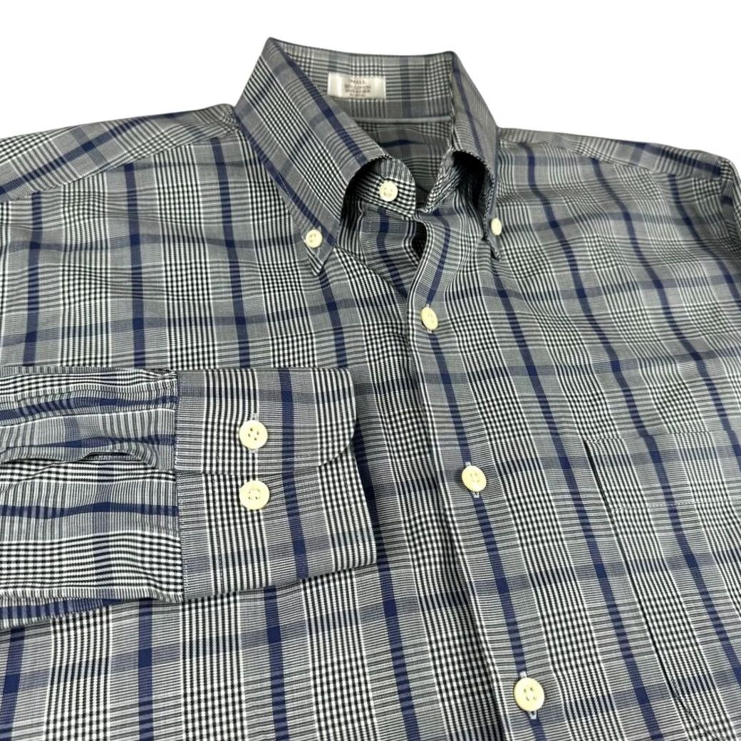 Peter Millar Peter Millar Shirt Mens Small Button Down Preppy Gingham Long Sleeve Blue 100% Cotton Dress Shirt Size US S / EU 44-46 / 1 - 2 Thumbnail