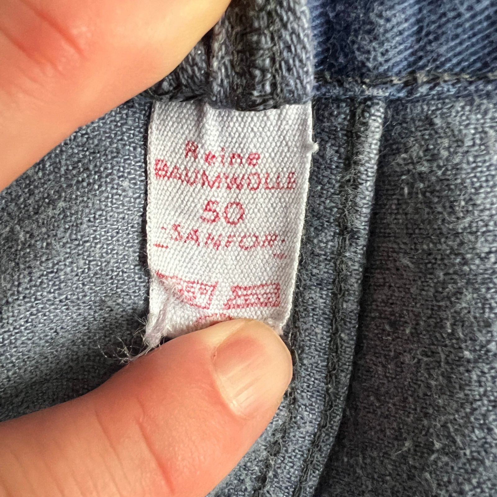 Vintage VTG French Sanforized Chore Pants Fade and Repairs 38x26 Size US 38 / EU 54 - 5 Thumbnail