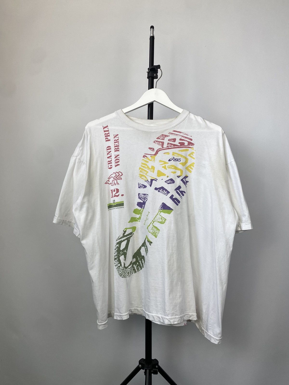 Asics × Vintage Vintage 80-90s ASICS Grand Prix Von Bern marathon t-shirt Size US XL / EU 56 / 4 - 1 Thumbnail