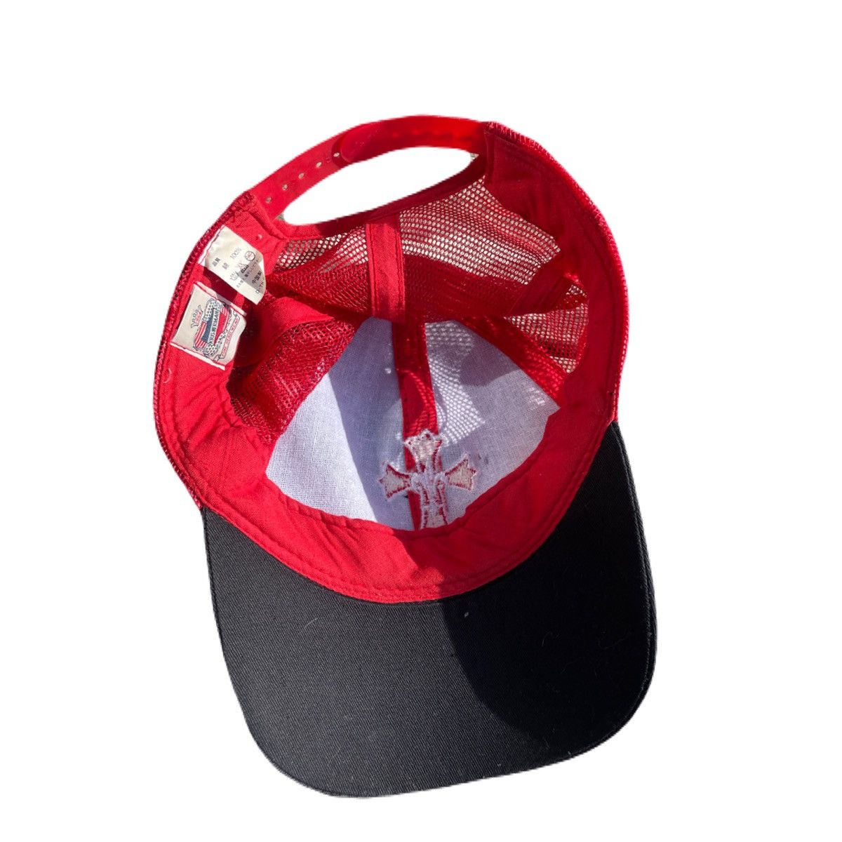 If Six Was Nine 2000s Japanese archive Cross Design Embroidery Meshcap Y2K Size ONE SIZE - 5 Thumbnail