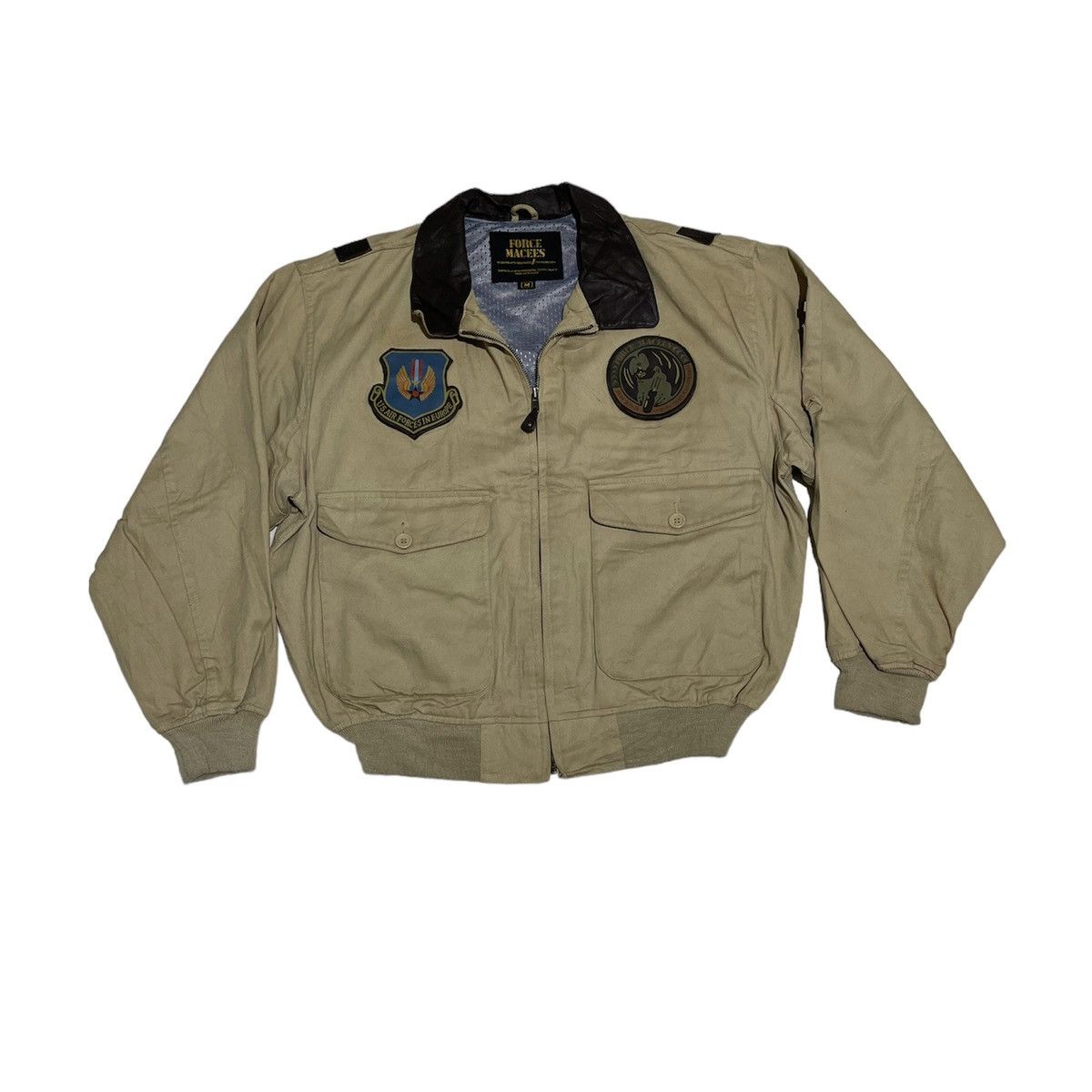Japanese Brand × Kadoya Kadoya Military Aircraft Type A2 Mix Leather Jacket Size US M / EU 48-50 / 2 - 2 Thumbnail