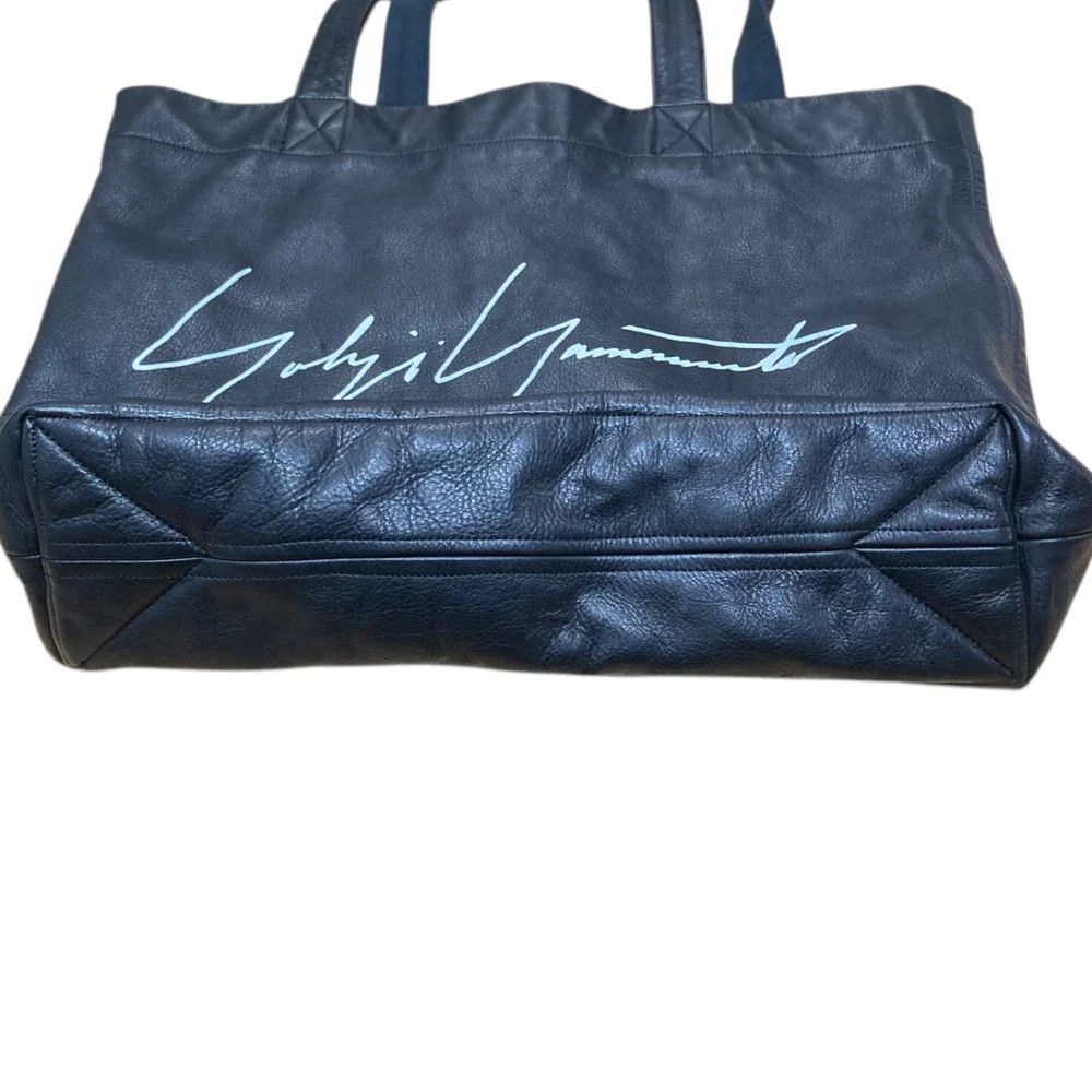 Yohji Yamamoto YOHJI YAMAMOTO Signature Logo Leather Tote Bag Size ONE SIZE - 4 Thumbnail