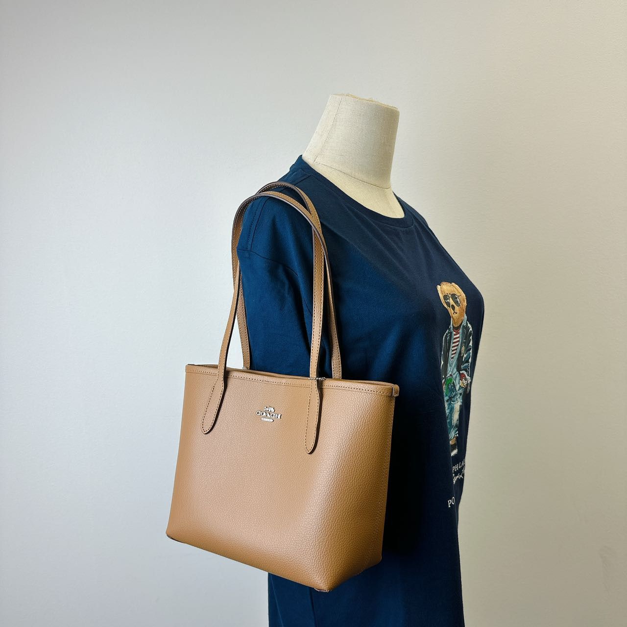 Coach Coach CT859 Small City Tote Bag IN Light Saddle Size ONE SIZE - 1 Thumbnail