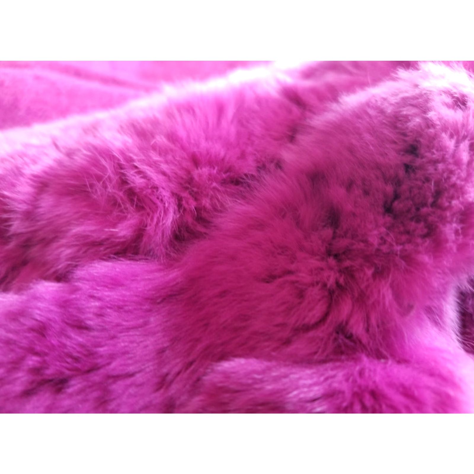 Vintage MYFENO MILANO ITALY Soft 100% Wool Rabbit Fur Wrap Shwal Blanket Pink Luxurious Blanket/Shawl/Scarf Women Pink Rose Knit Womens Size ONE SIZE - 3 Thumbnail