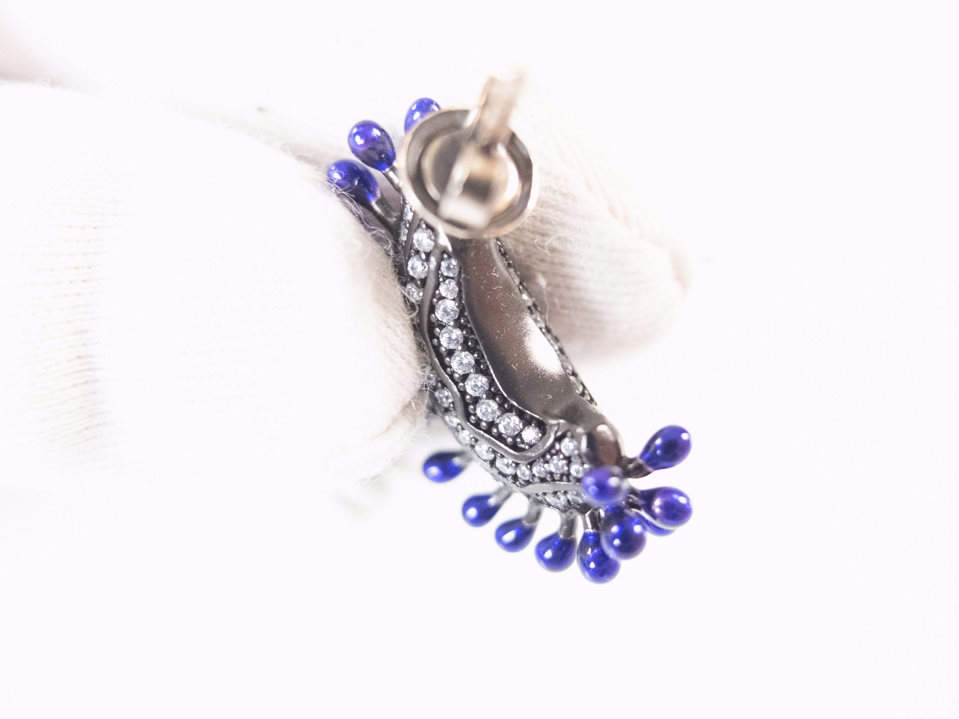 Bottega Veneta BOTTEGA VENETA Trap purple Sterling silver hoop earrings q Size ONE SIZE - 7 Thumbnail