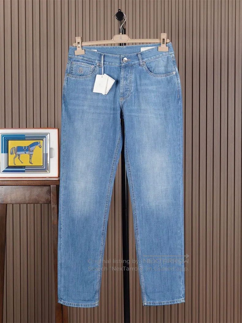 Brunello Cucinelli Men's Summer Denim Pants