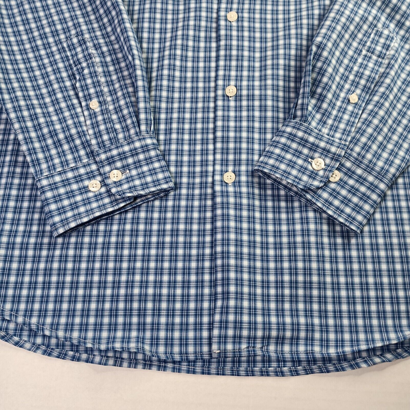 Chaps Chaps Plaid Shirt Men's L Large Blue Performance Classic Fit Size US L / EU 52-54 / 3 - 2 Thumbnail