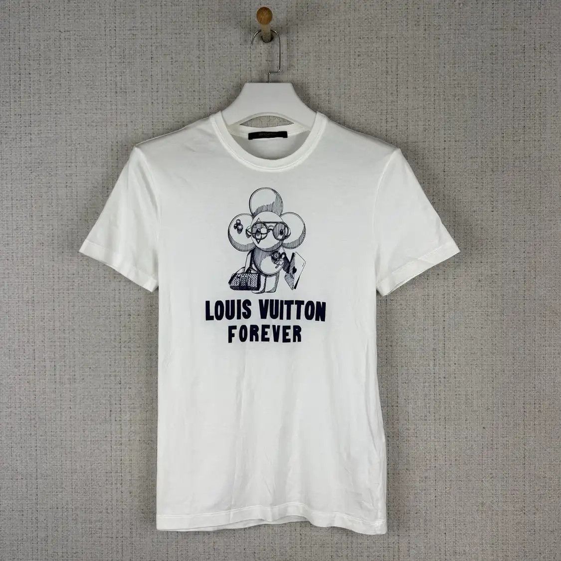 Louis Vuitton Louis Vuitton White Embroidered Cotton T-Shirt 0089
