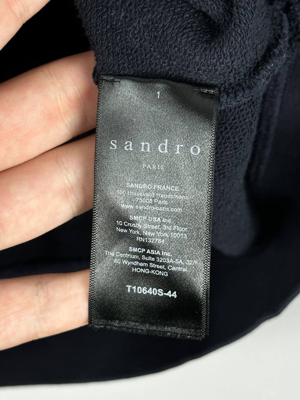 Sandro Sandro Paris Reveur Logo Navy Cotton Sweatshirt Size M / US 6-8 / IT 42-44 - 6 Thumbnail