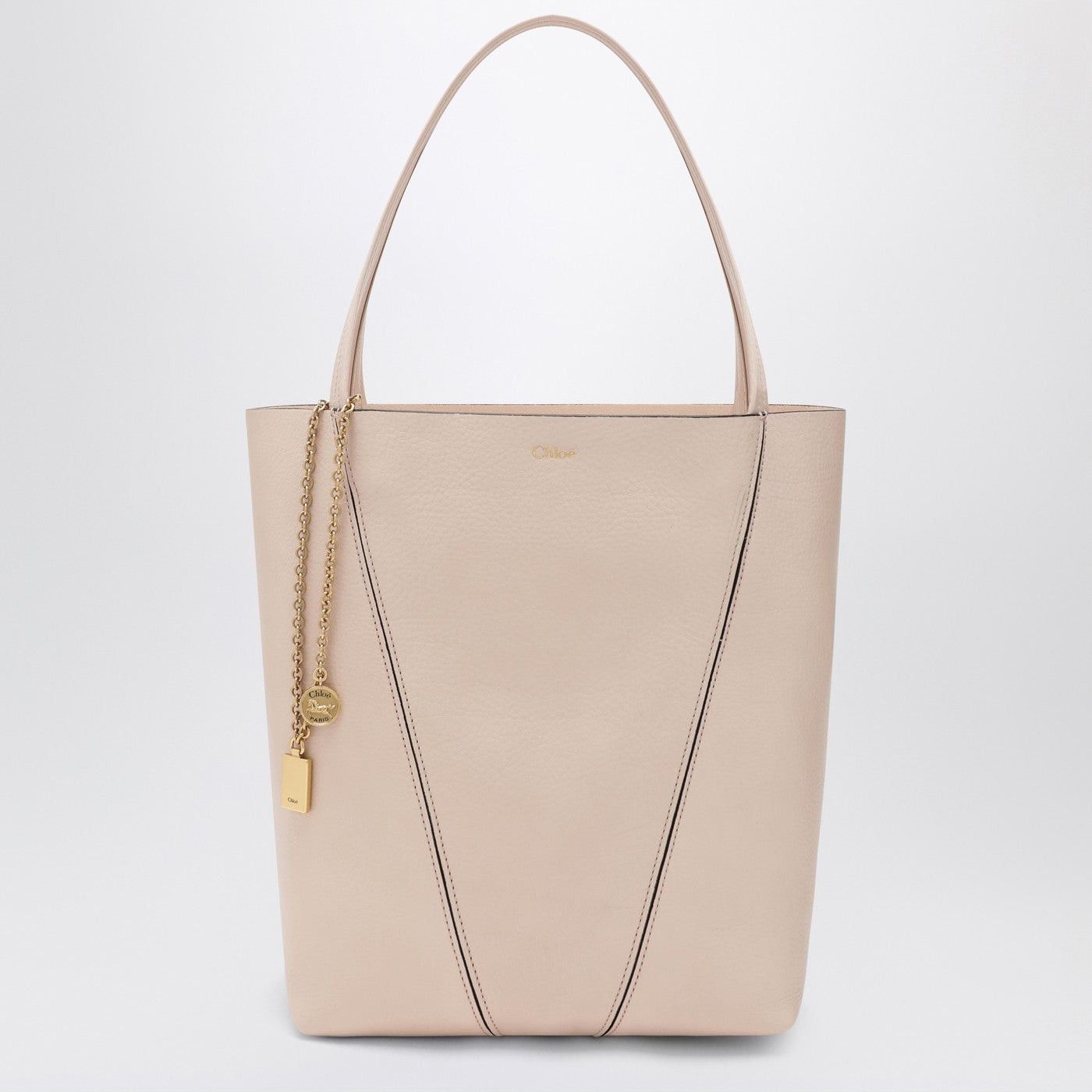 Chloe Medium Chloe Spin Tote Bag In Cement Pink