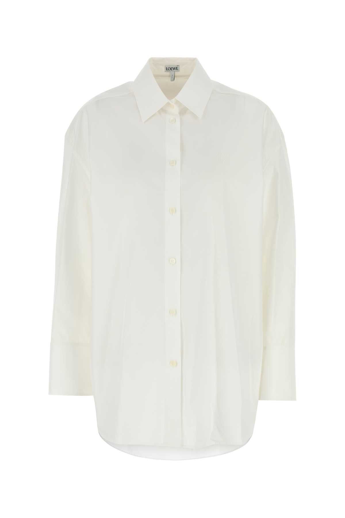 Loewe White Poplin Oversize Shirt Size M / US 6-8 / IT 42-44 - 1 Thumbnail