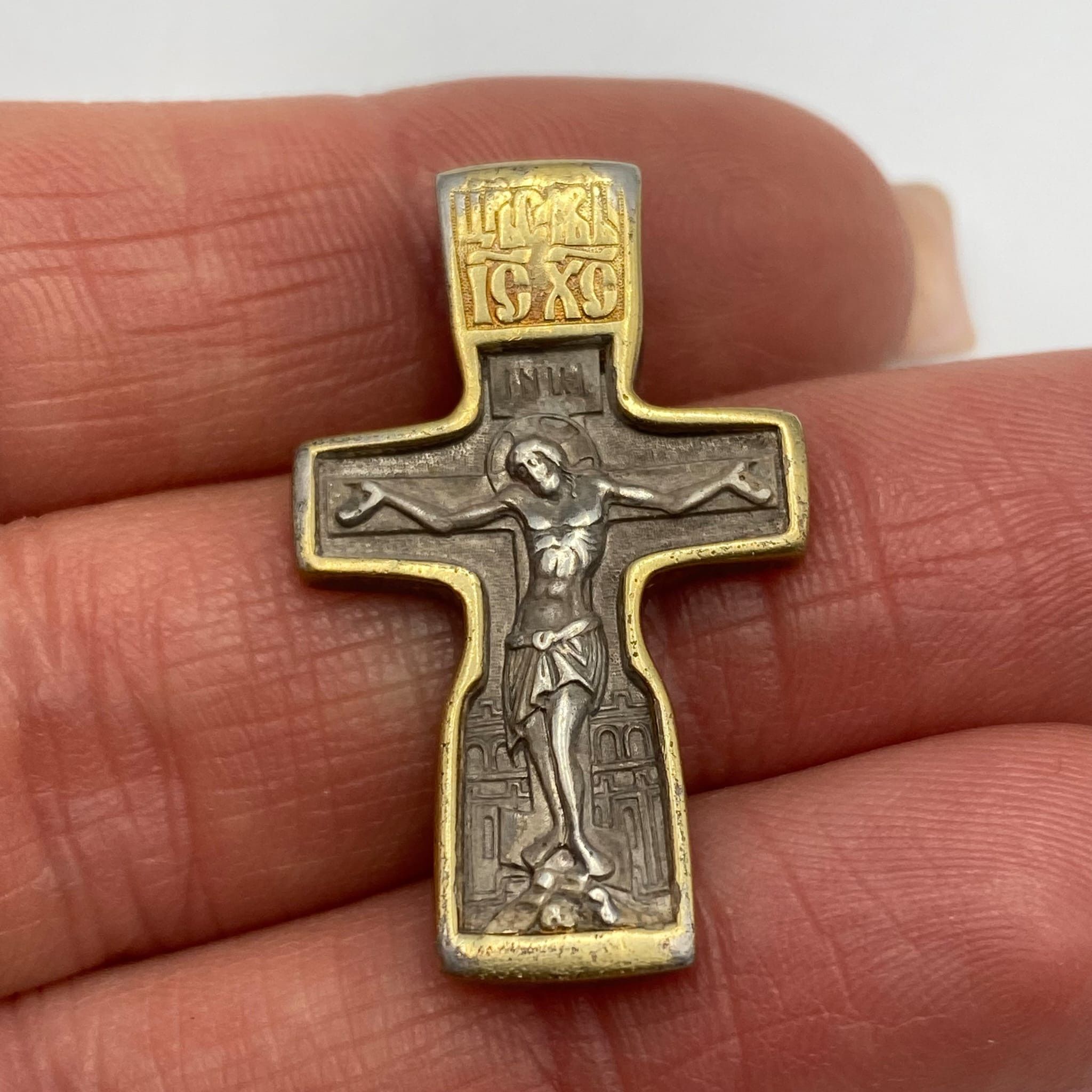 Vintage Orthodox Christian pendant 925 sterling silver