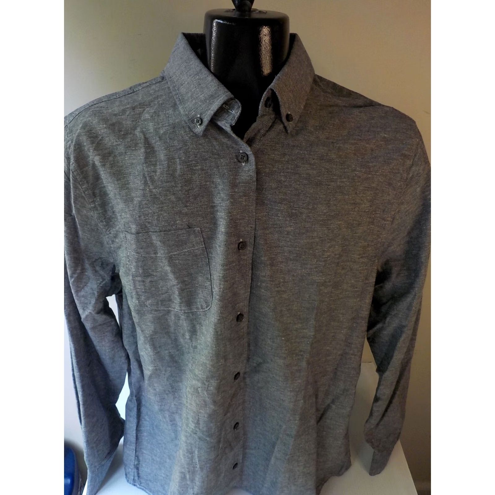 Vintage VINTAGE FIVE FOUR Elijah LS Button Down Shirt Blue Linen/Cotton XL NWT Size US XL / EU 56 / 4 - 2 Thumbnail