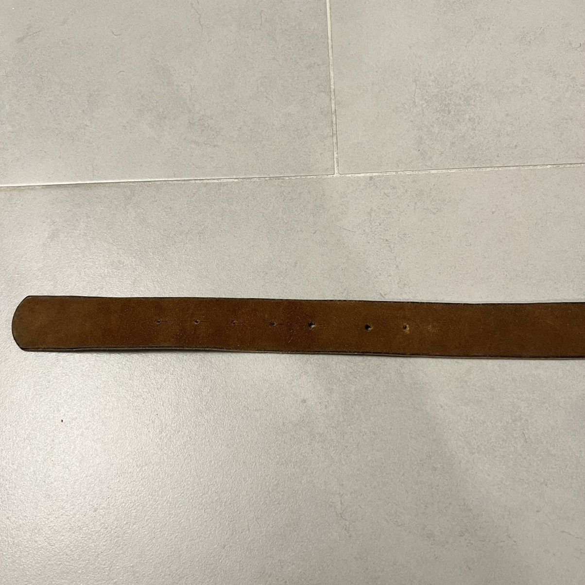 Vintage Vintage Country Music Brass Leather and Suede Belt Size 38 - 5 Thumbnail