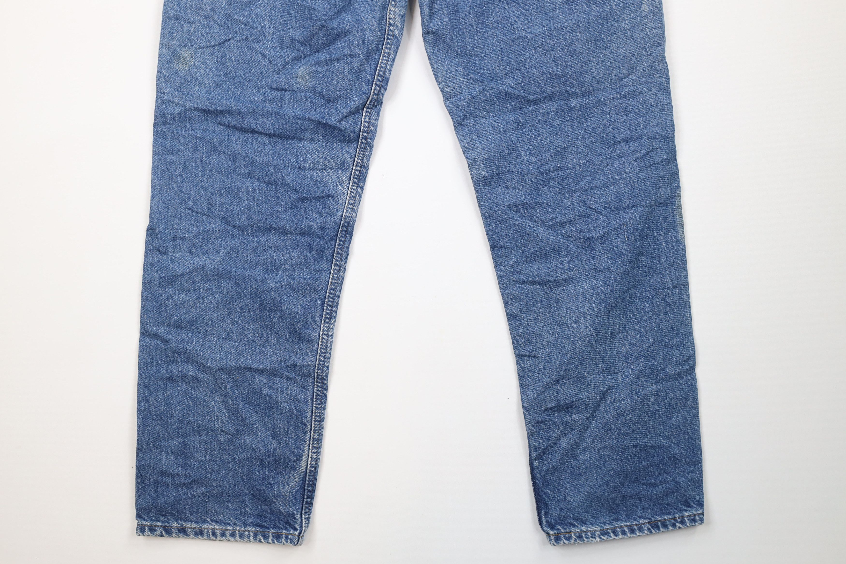 Carhartt × Vintage Vintage Carhartt Spell Out Flannel Lined Denim Jeans Blue Size US 32 / EU 48 - 11 Thumbnail