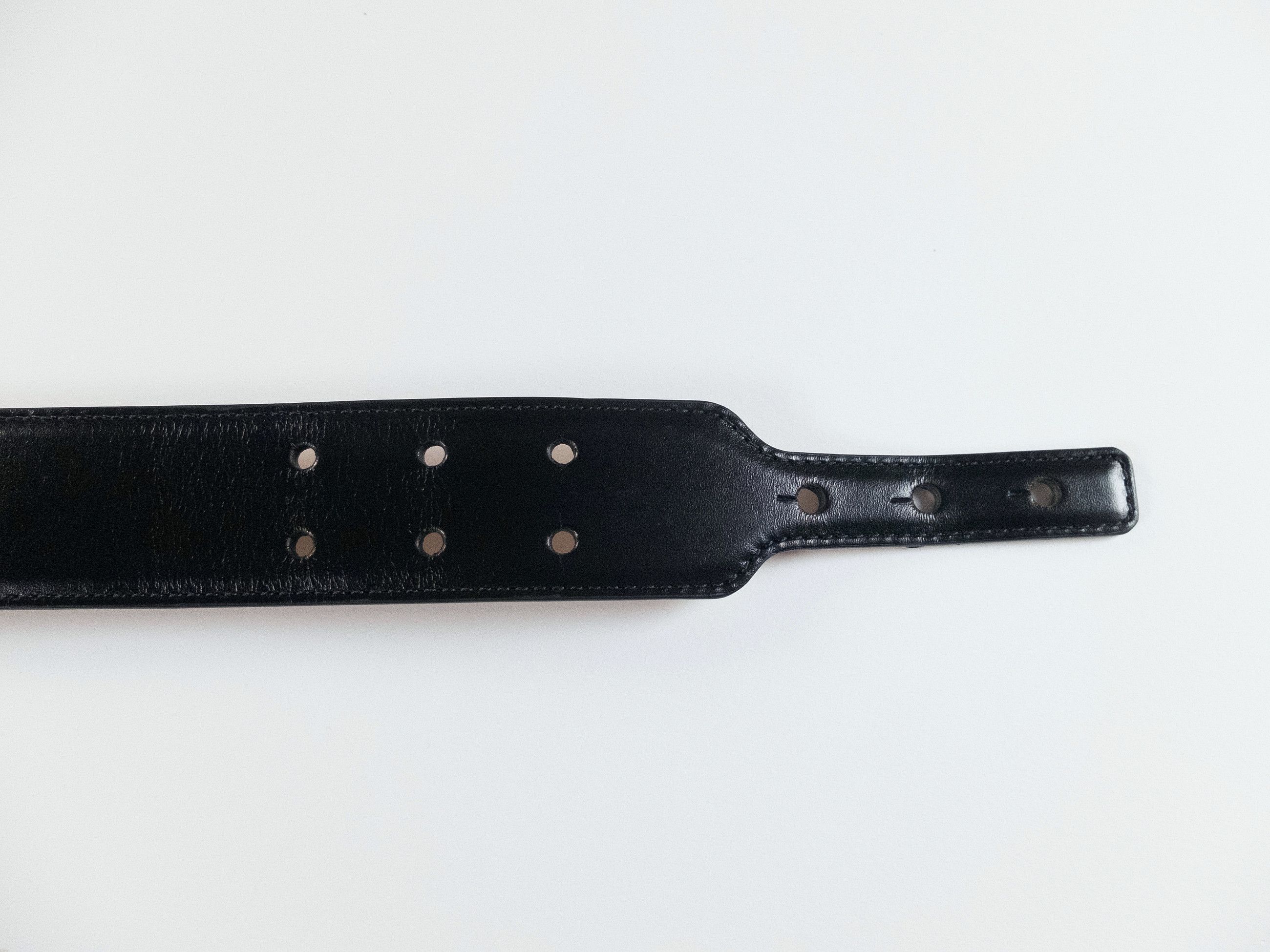 Alexander McQueen ALEXANDER MCQUEEN black leather military belt Size 90 q Size 34 - 7 Thumbnail
