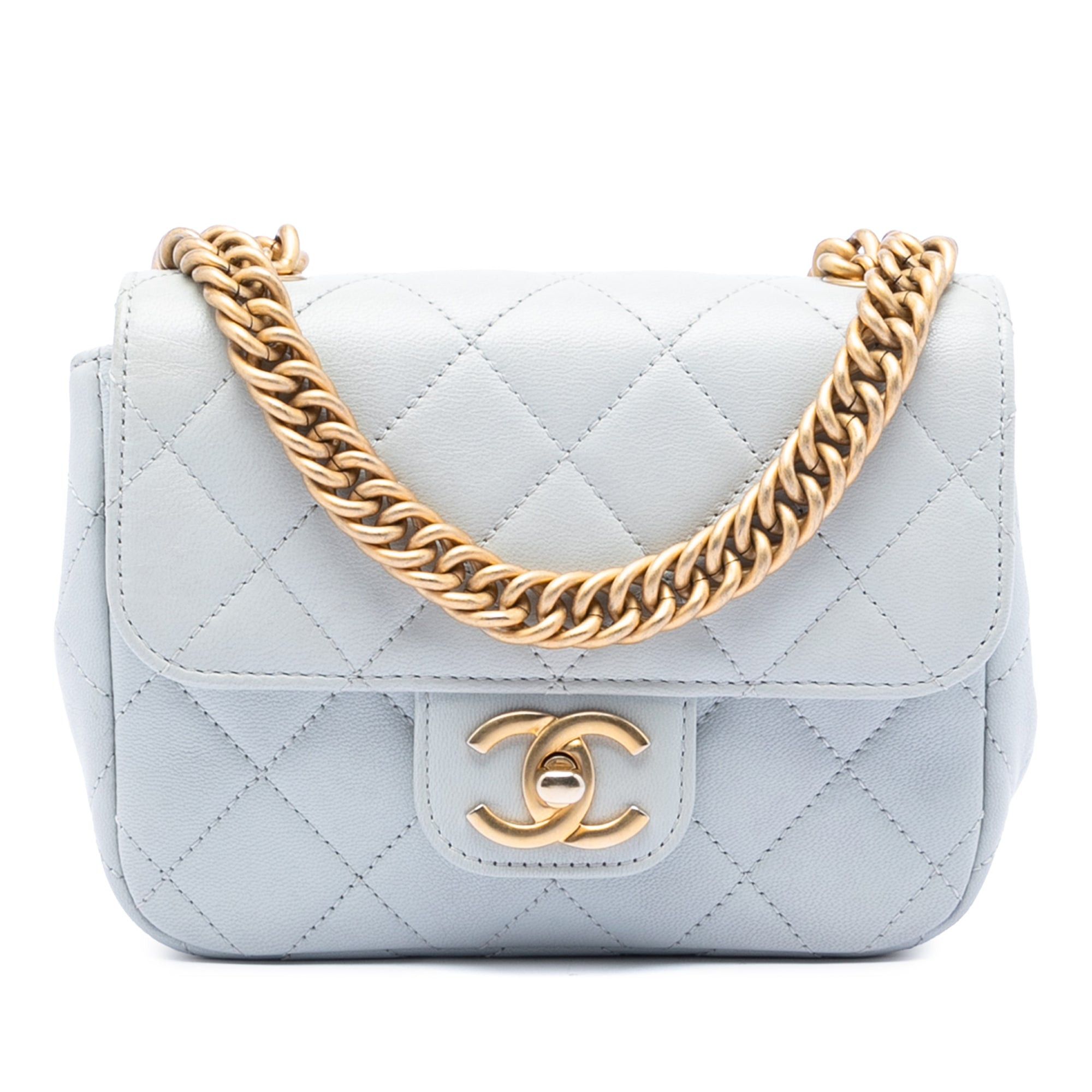 Chanel Mini Square Grained Calfskin Chain Flap Size ONE SIZE - 1 Thumbnail