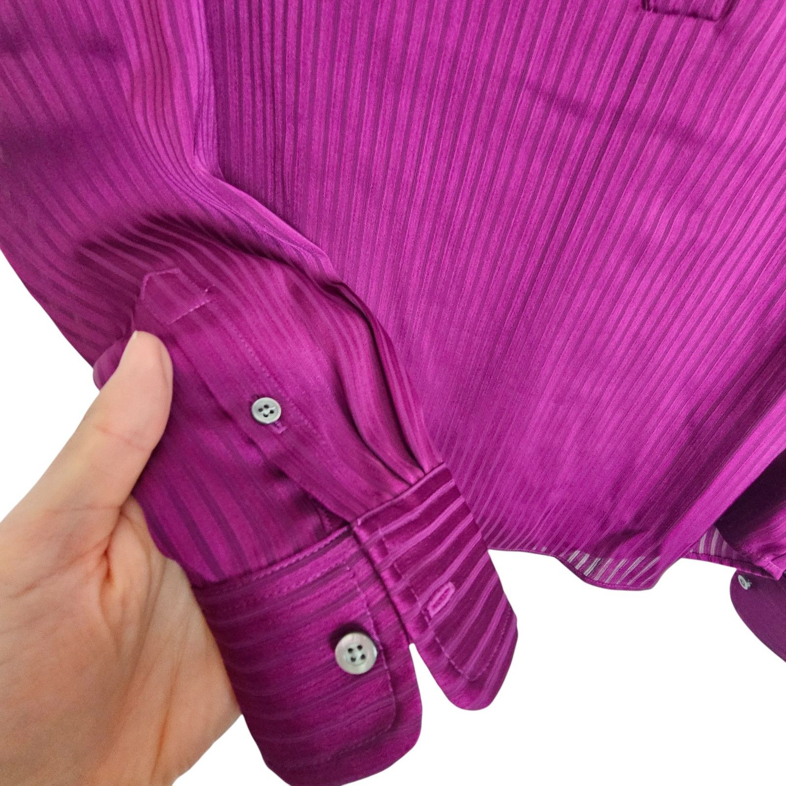 J.Crew J. Crew Womens Shadow Striped Popover Placket Blouse Size XS Size XS / US 0-2 / IT 36-38 - 5 Thumbnail