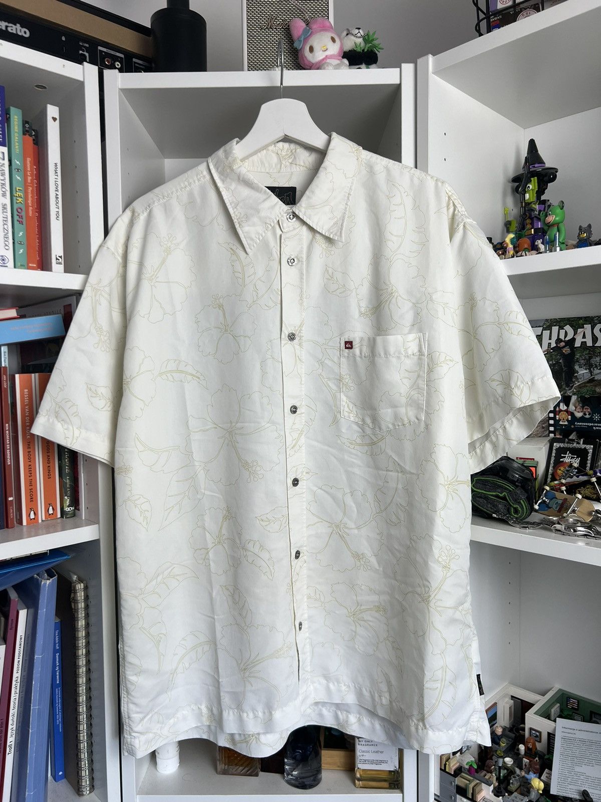 Quiksilver × Vintage Vintage Y2K Quiksilver boxy floral print shirt XL skate baggy Size US XL / EU 56 / 4 - 1 Thumbnail