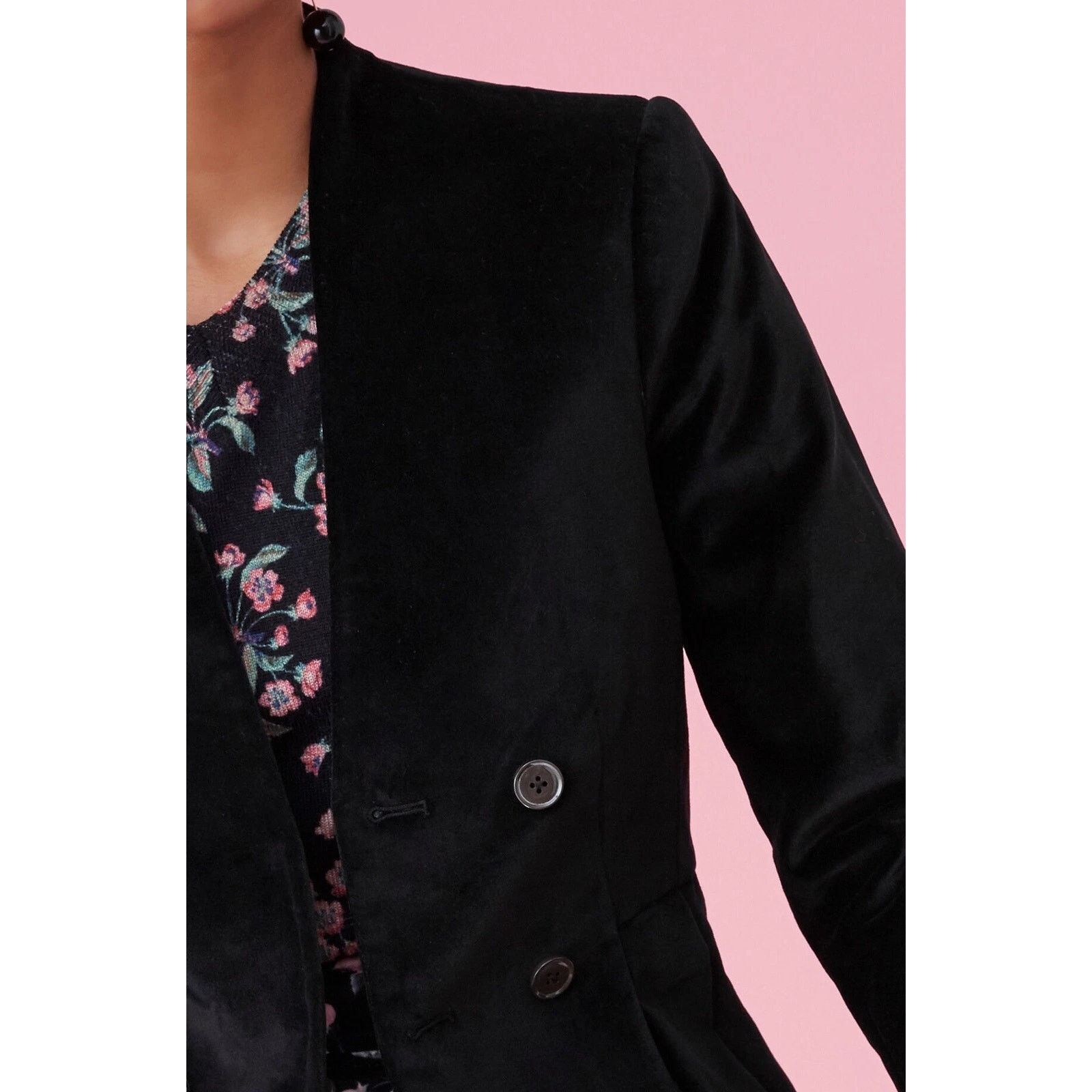 Rebecca Taylor Rebecca Taylor Velvet Double-Breasted Blazer - Size 4 Size S / US 4 / IT 40 - 4 Thumbnail