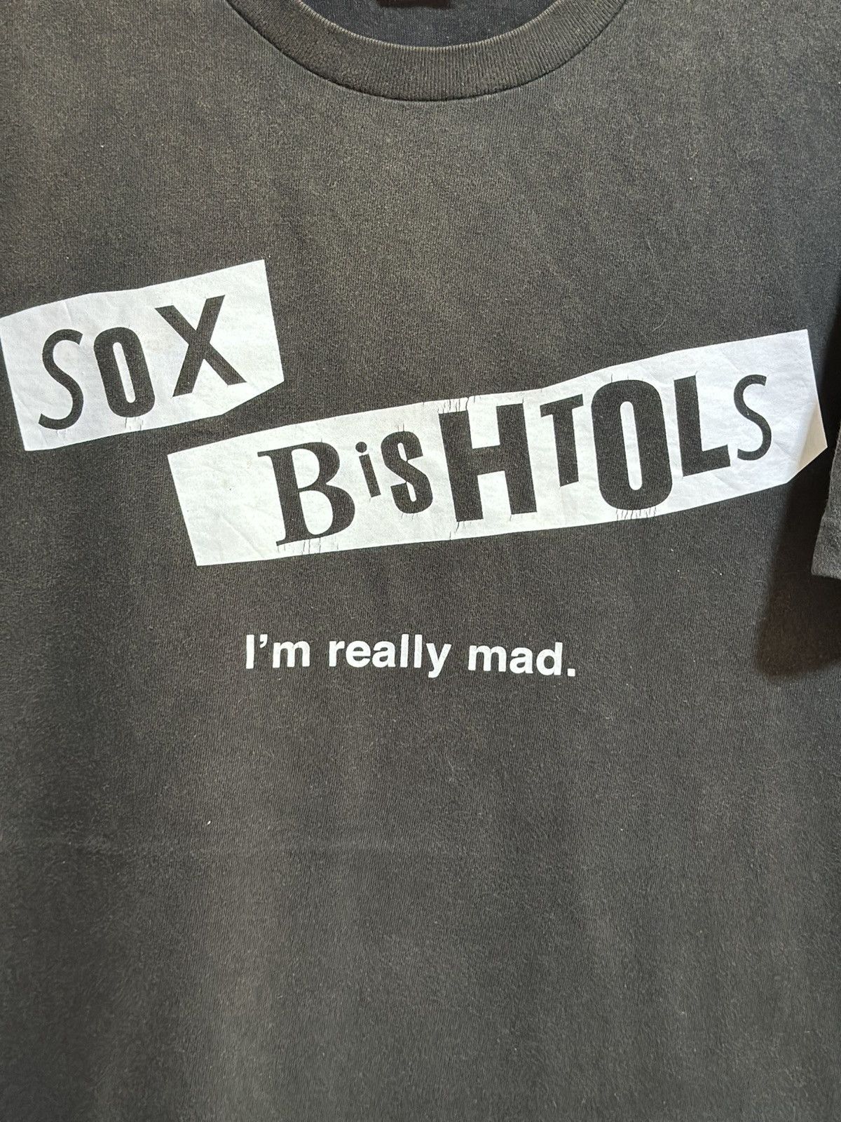 Japanese Brand × Vintage Vintage Sox Bishtols Im Really Mad Faded Tee Size US L / EU 52-54 / 3 - 2 Thumbnail