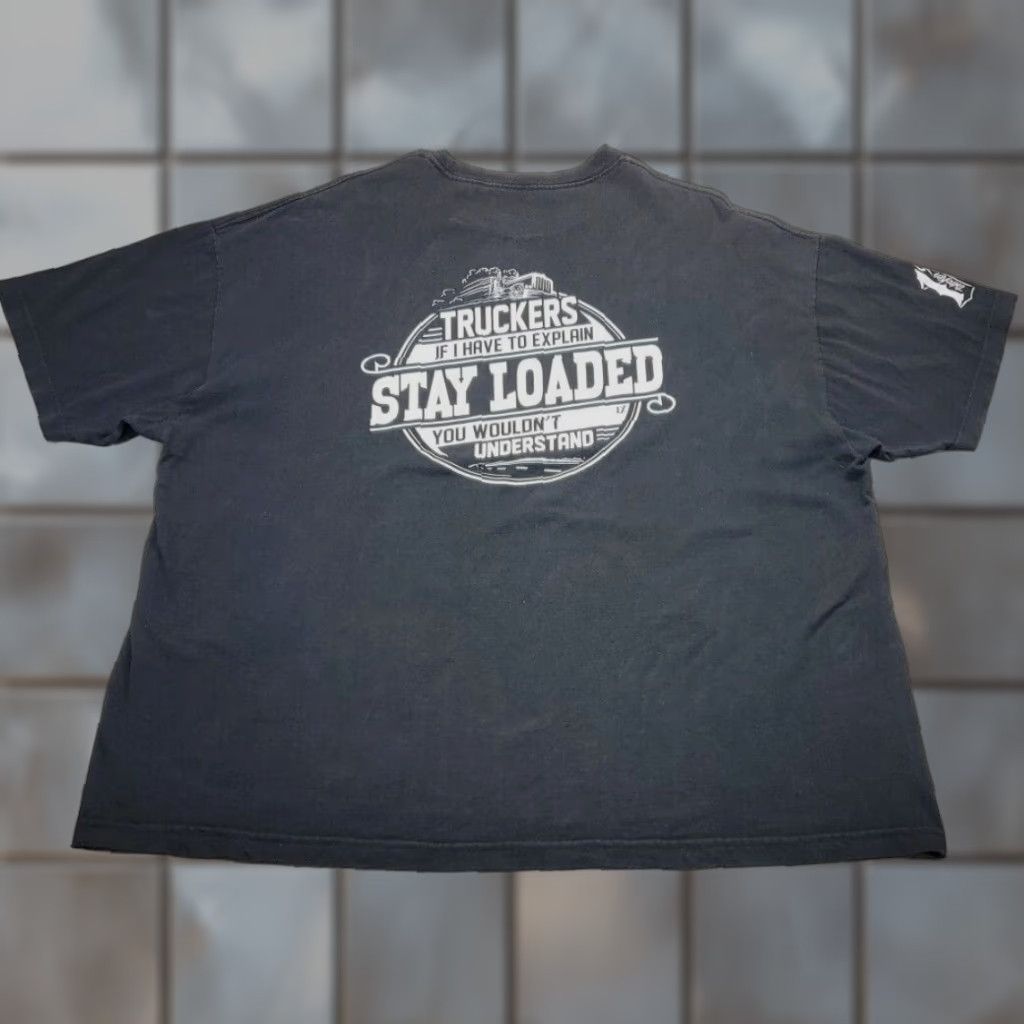 Vintage VINTAGE Stay Loaded Trucker Tee Shirt Mens 3XL Black Its a Trucker Thing 1% Size US XXL / EU 58 / 5 - 1 Thumbnail